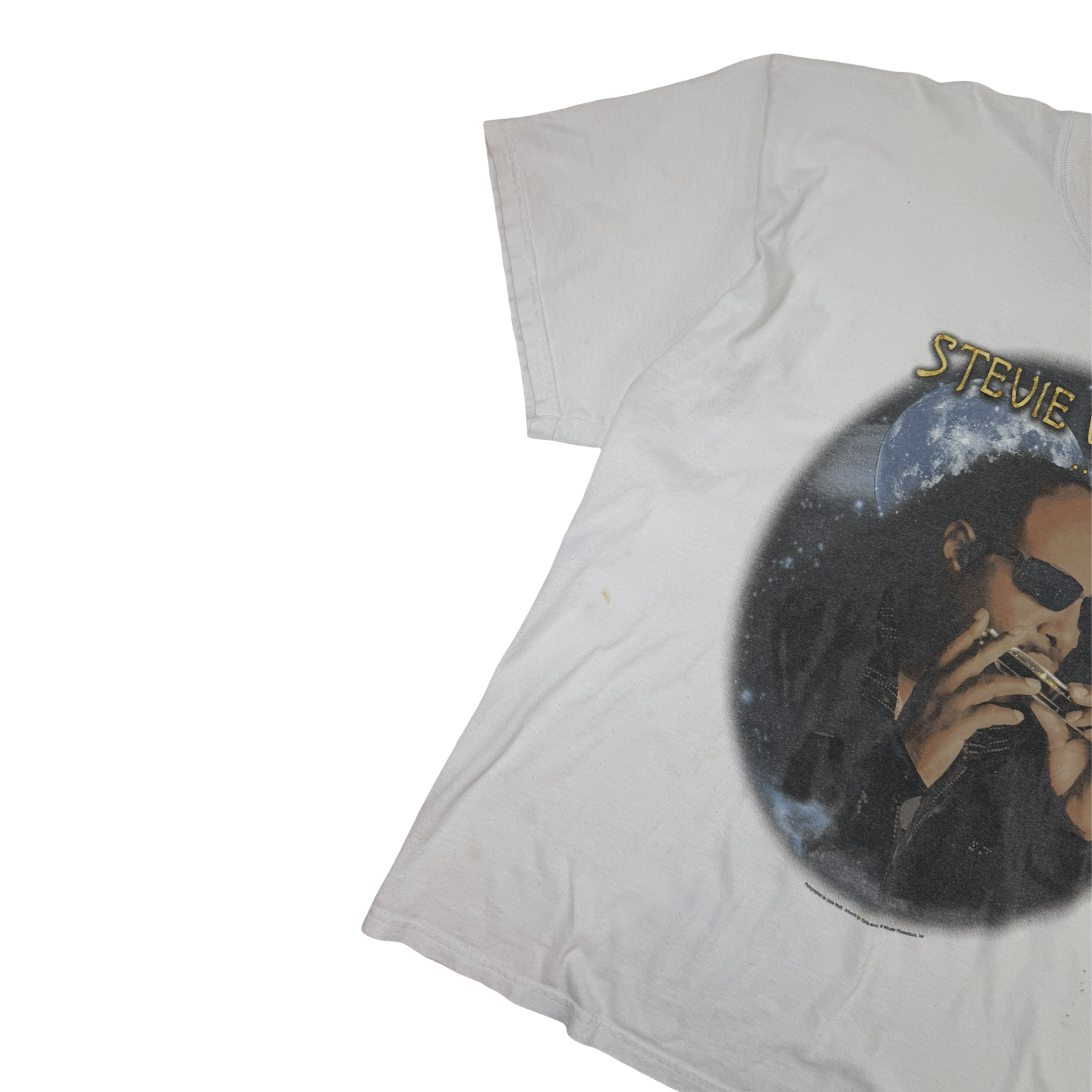 Vintage Stevie Wonder A Wonder Summer's Night Tour T-Shirt White