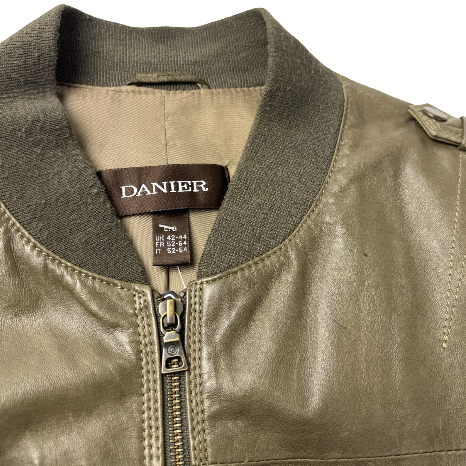 Vintage Danier Leather Flight Jacket Olive