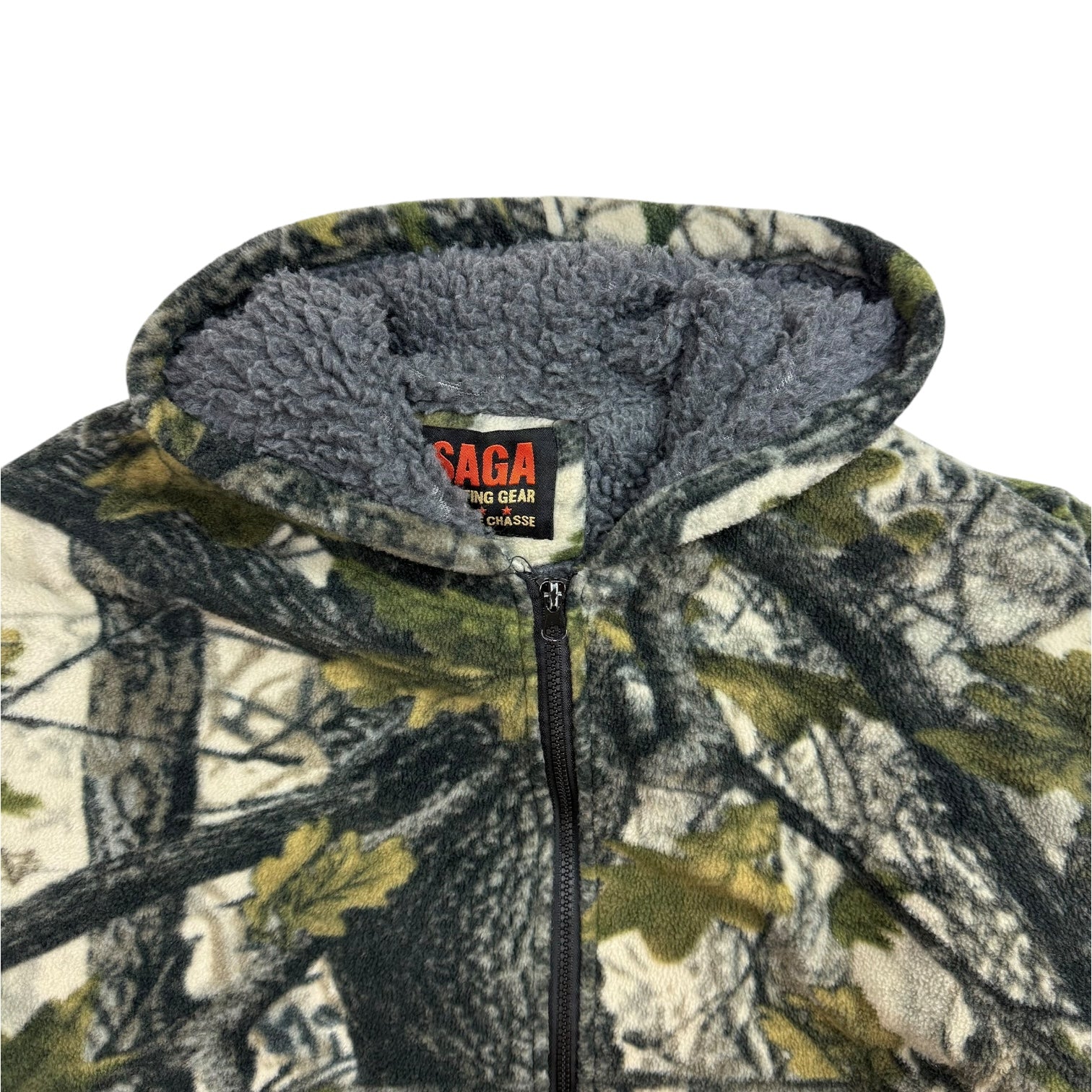 Vintage Camo Fleeced Zip Up Hoodie