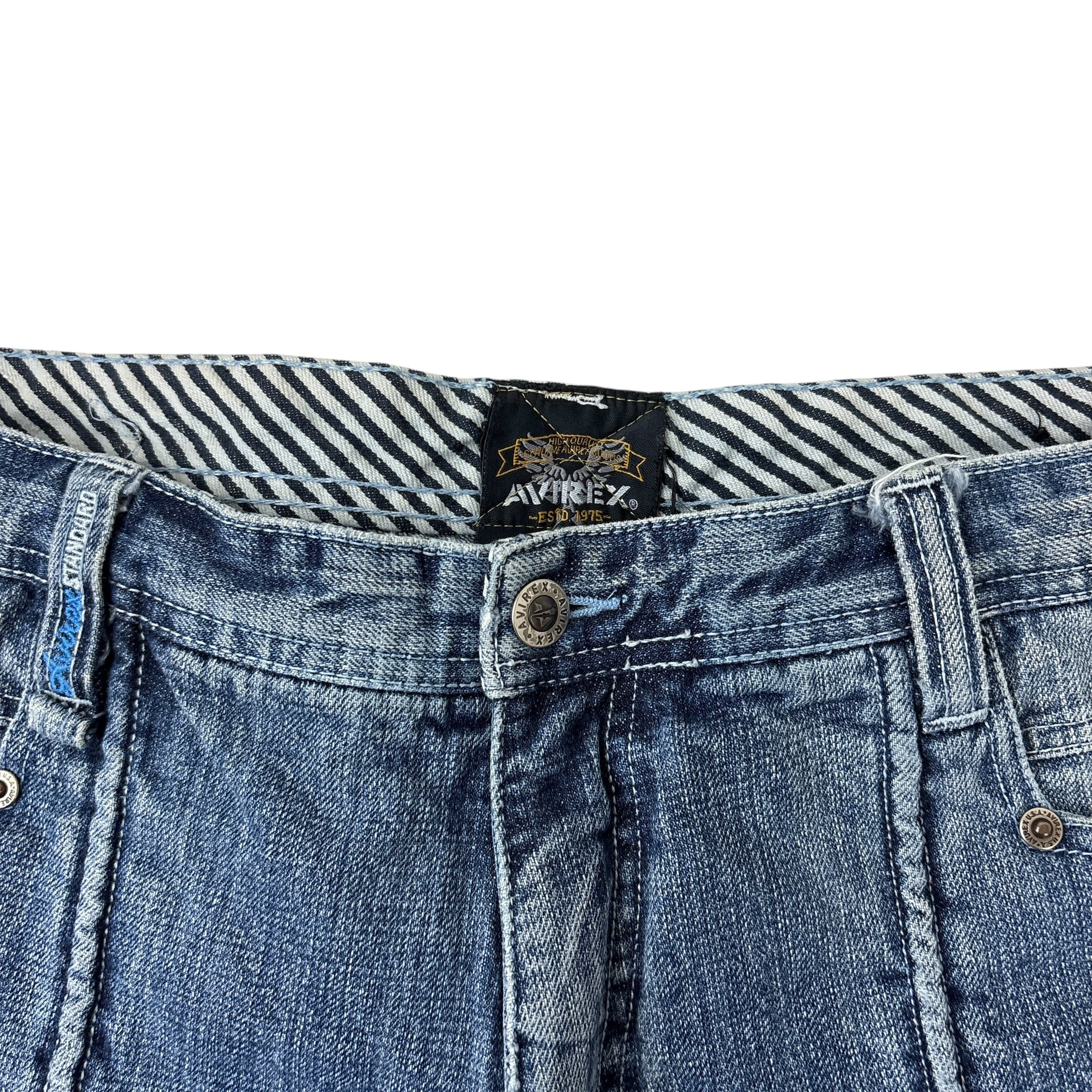 Avirex Baggy Jorts Light Wash