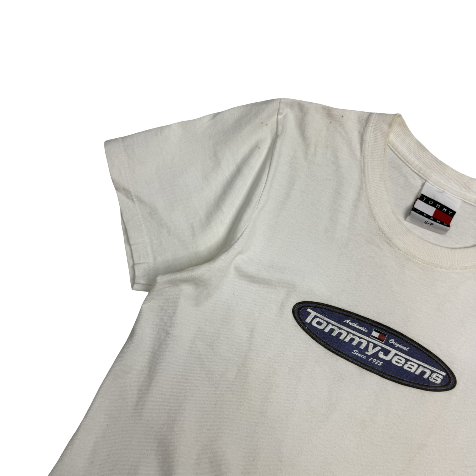 (W) Vintage Tommy Hilfiger Baby Tee White