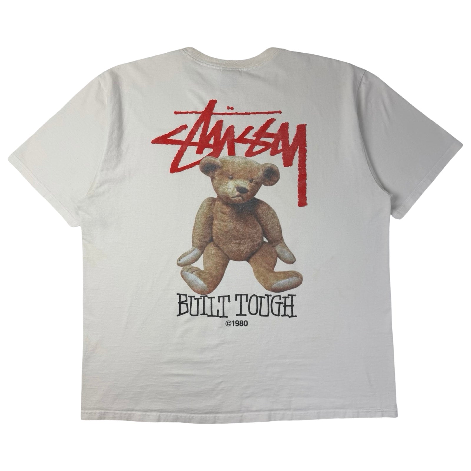 Stussy Built Tough Teddy T-Shirt White