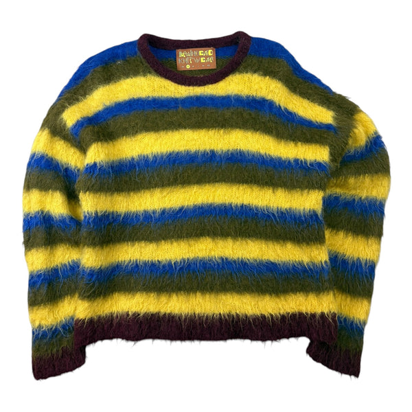 Brain Dead Blurry Lines Alpaca Mohair Sweater Yellow