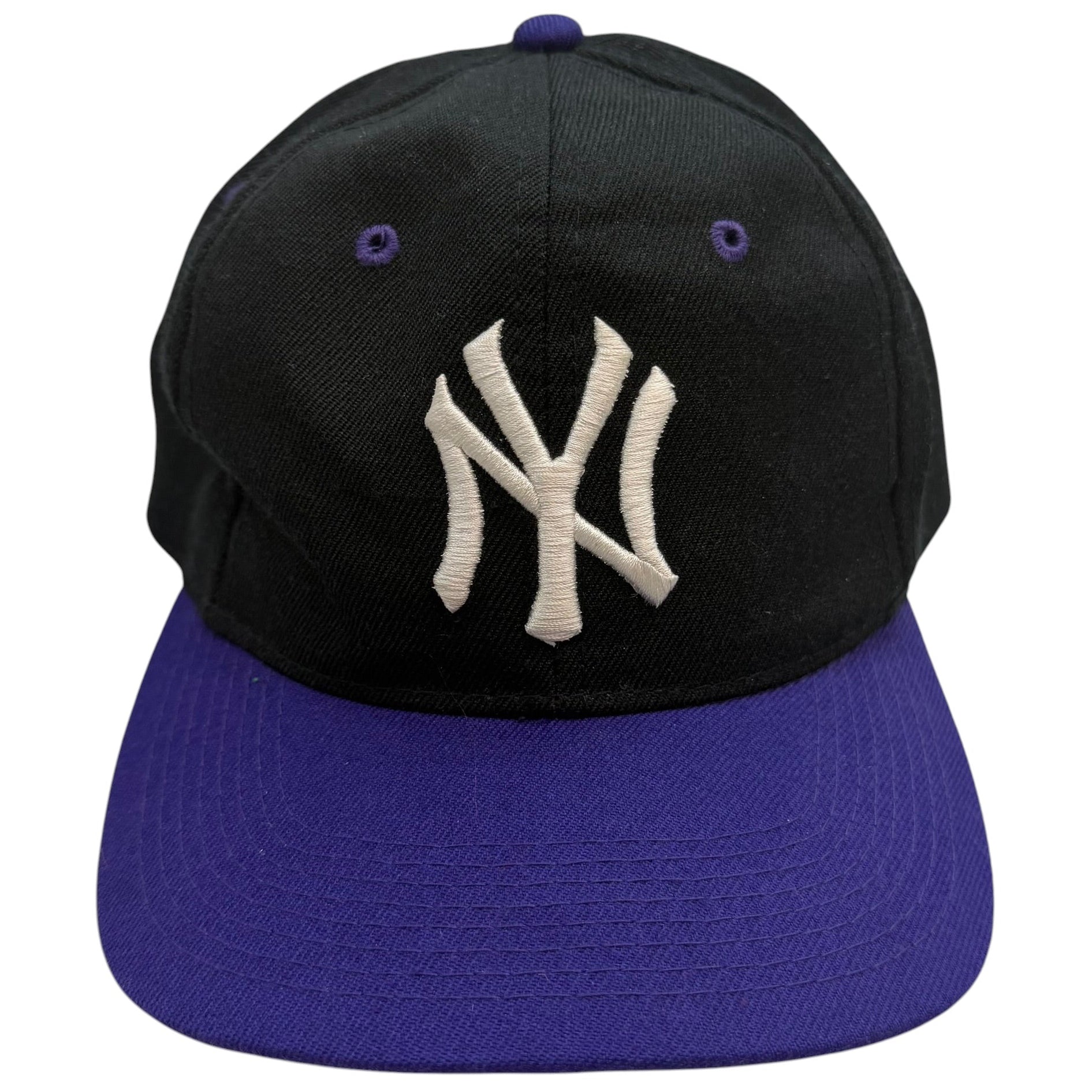 Vintage New York Yankees Snapback Hat Black Purple