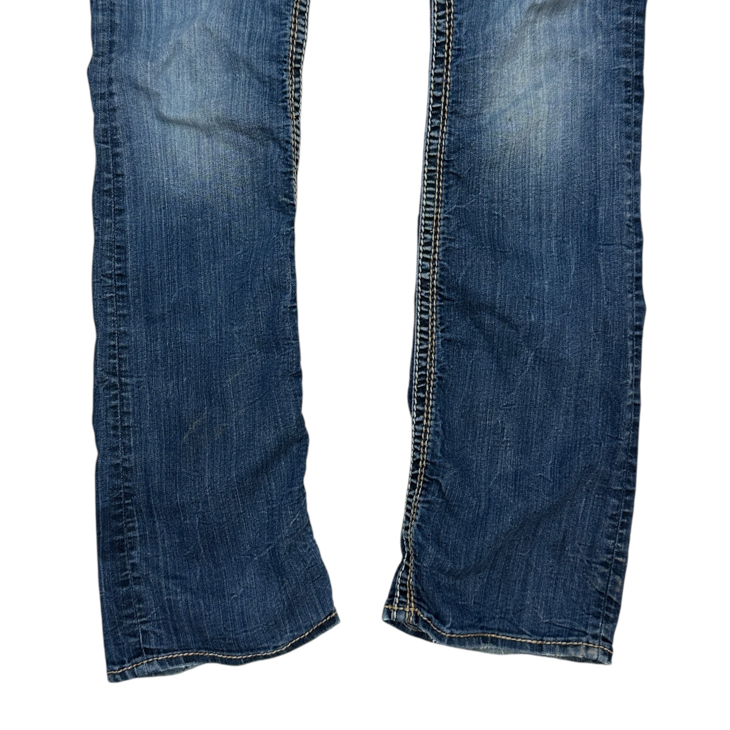 (W) Vintage Y2K Silver Jeans Slim Bootcut Denim Jeans