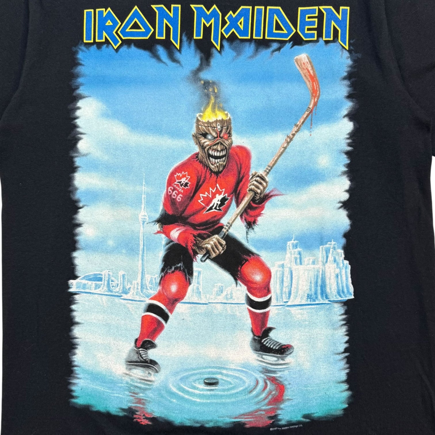 2008 Iron Maiden Somewhere Back In Time World Tour Tee Black