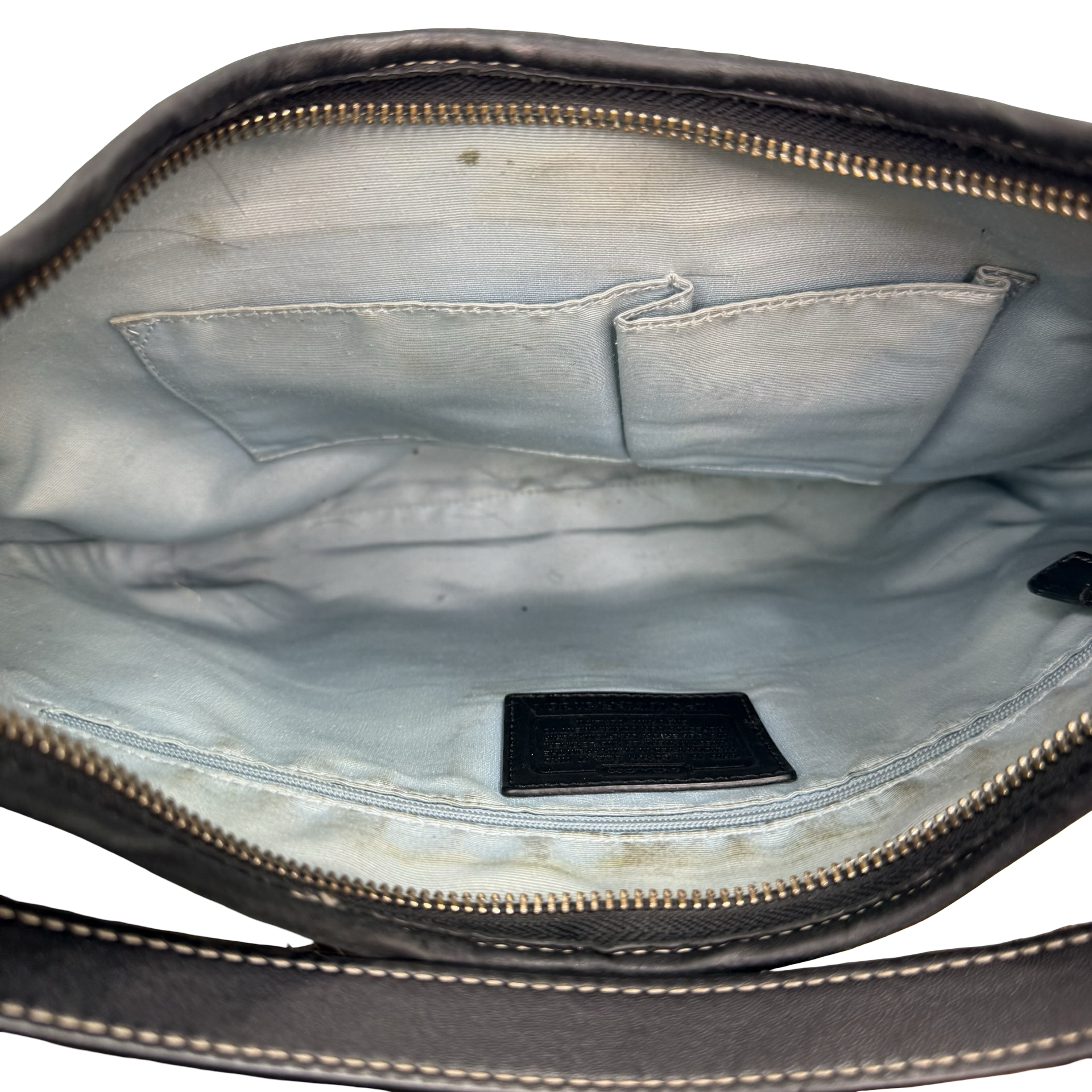 (W) Coach Hobo Shoulder Bag White/Black