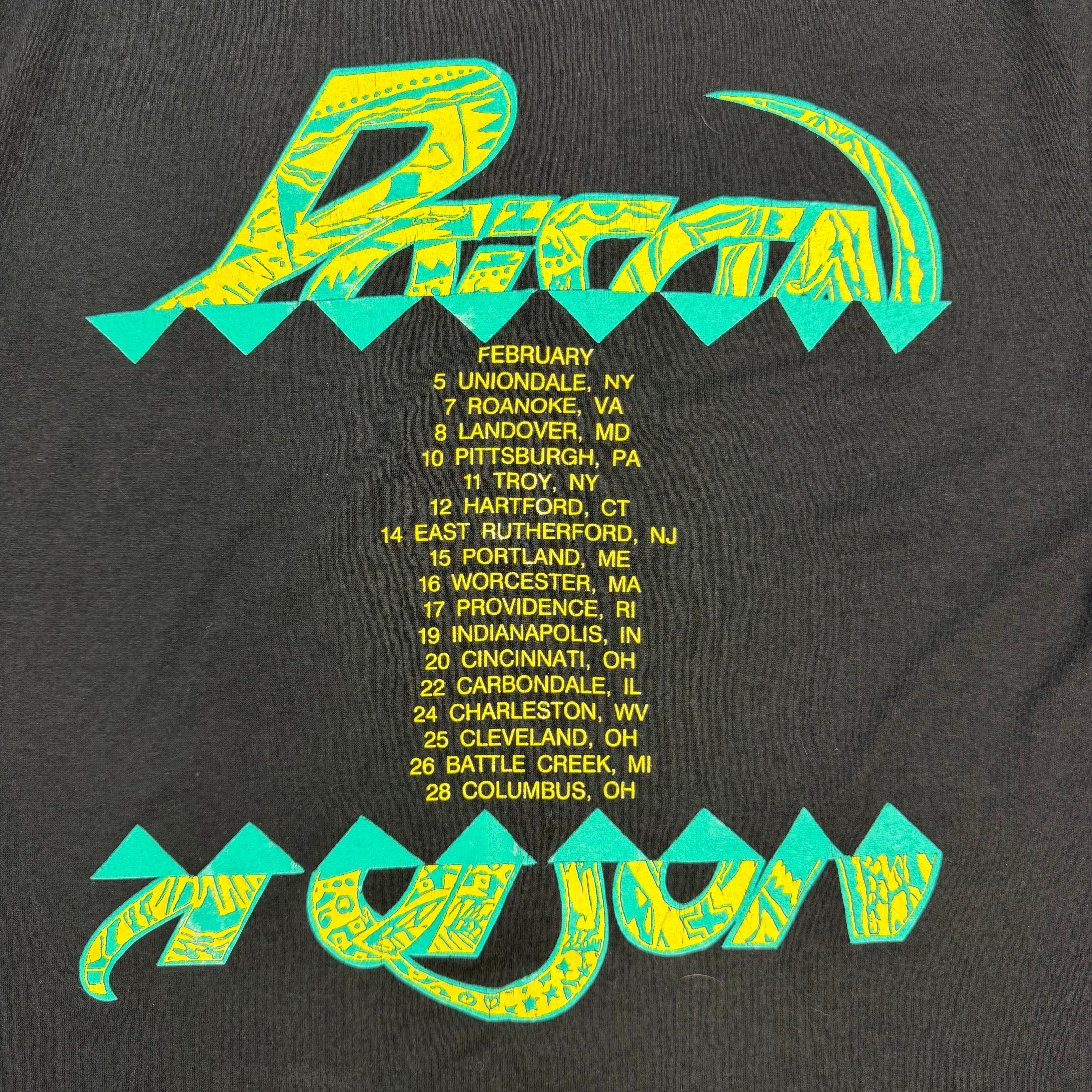 1988 Poison Live Blow Your F*ckin’ Mind Tour Tee Black/Neon