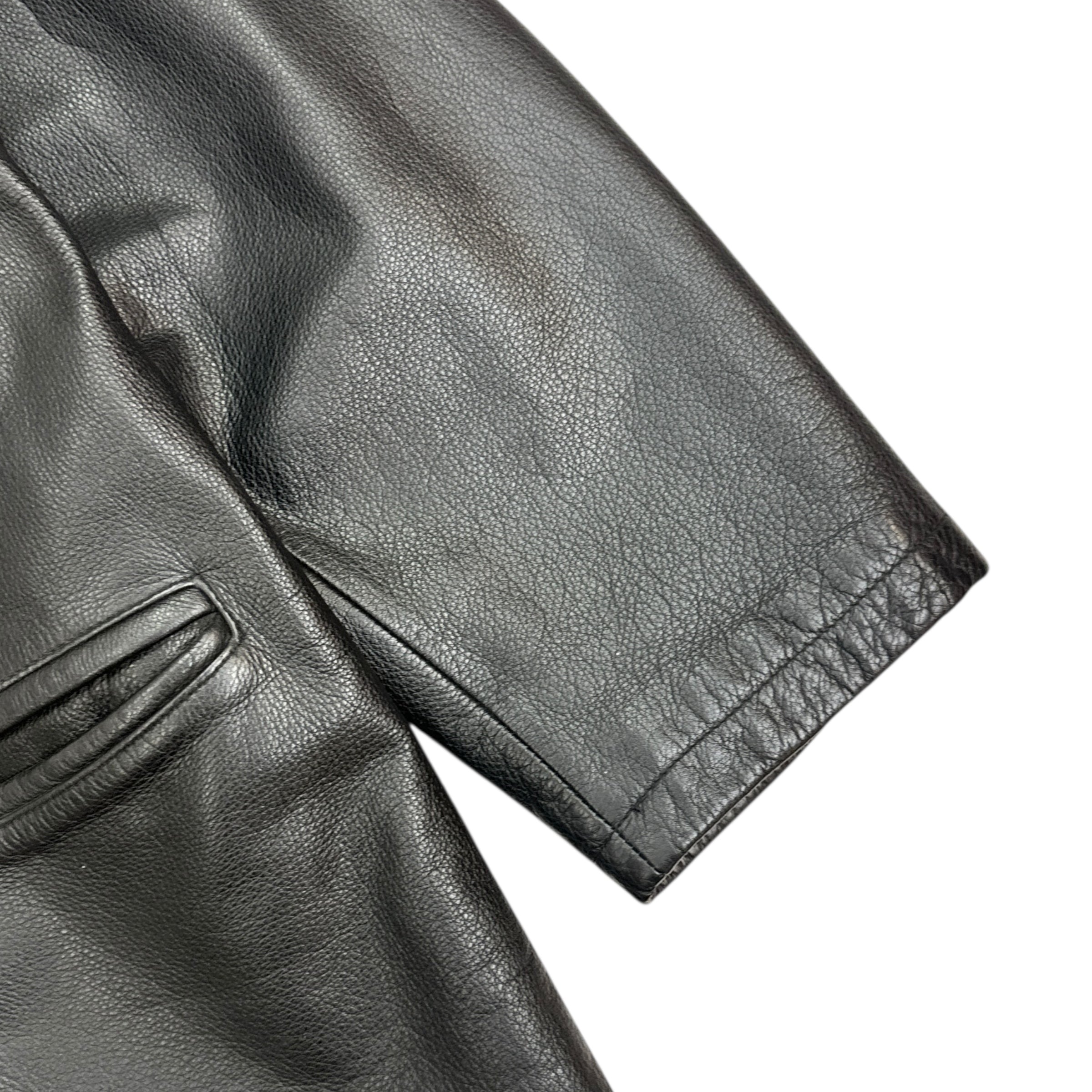 Vintage Danier Leather Trench Coat Black