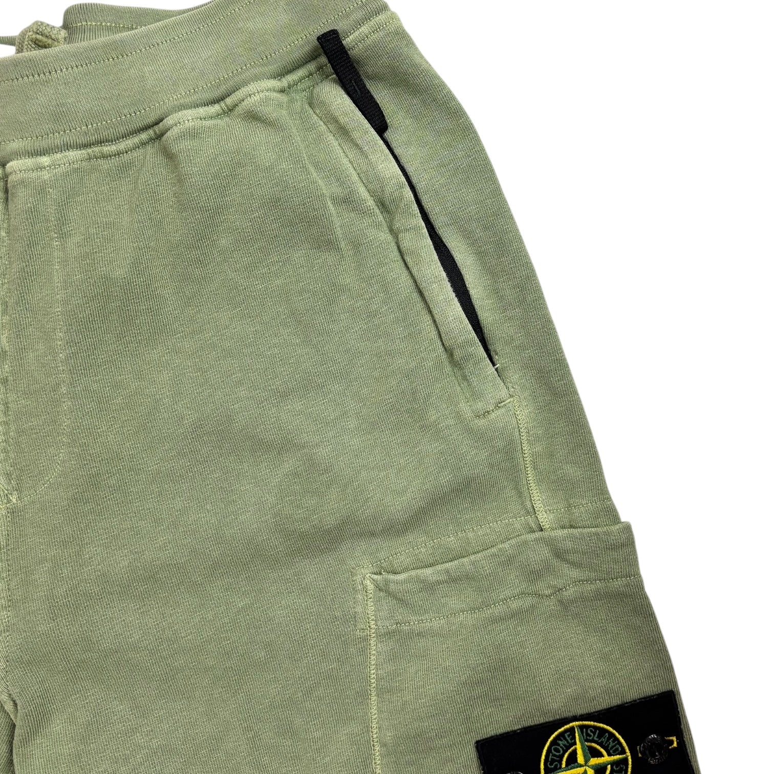 Stone Island Compass-Patch Fleece Track Pants Green