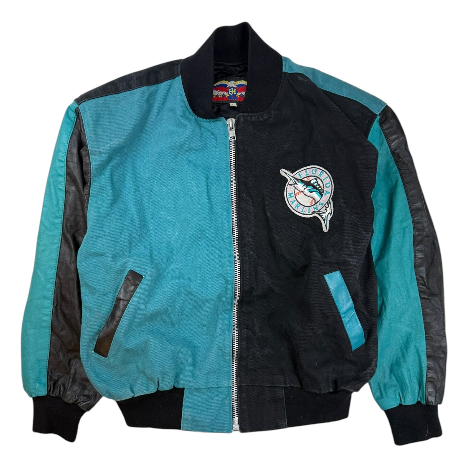 Vintage Jeff Hamilton Florida Marlins Two Tone Jacket