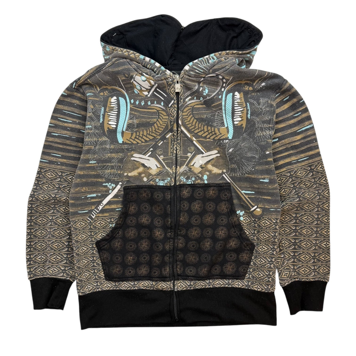 Vintage Y2K Mecca Egyptian Pharaoh Cobra Hoodie