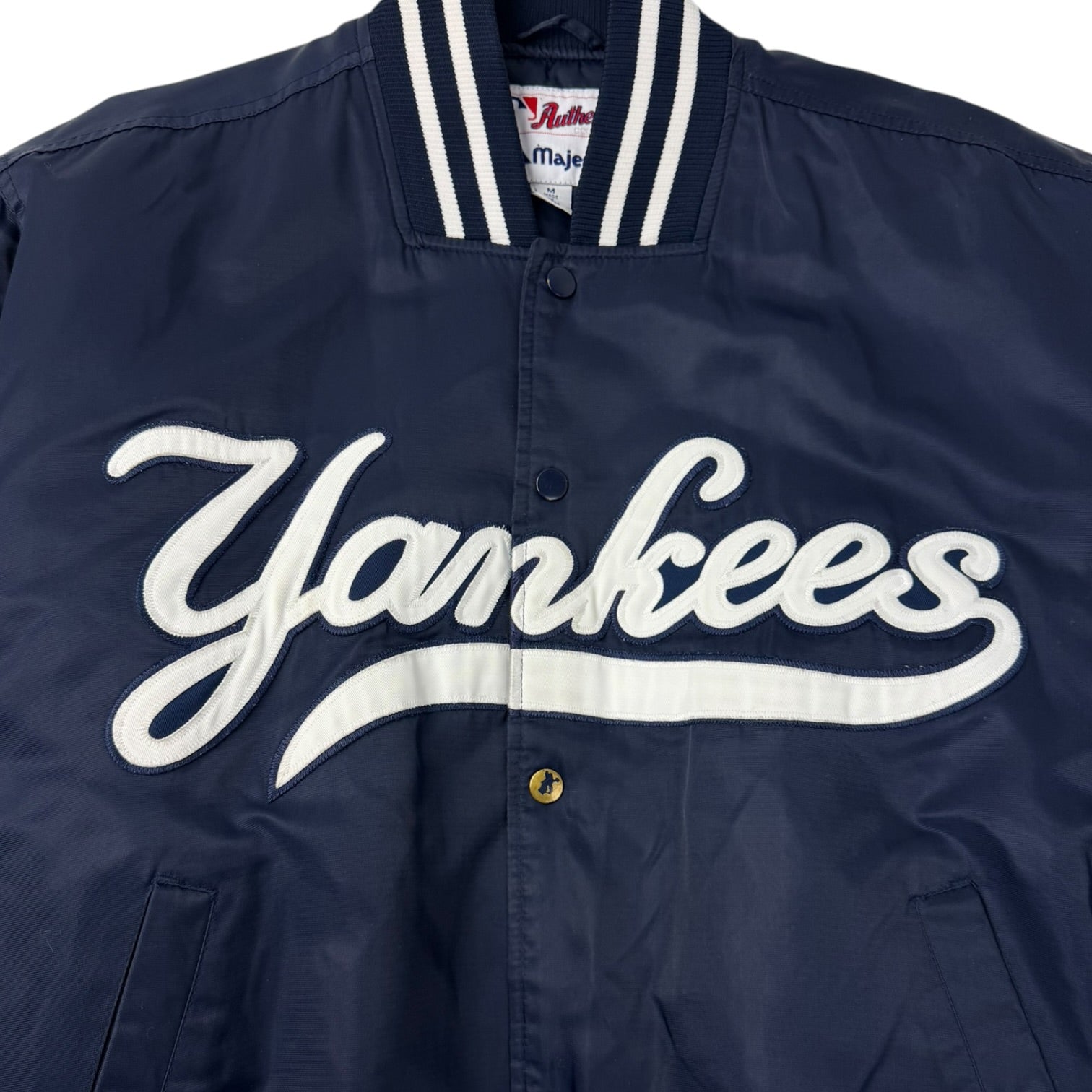 Vintage New York Yankees Majestic Satin Jacket Navy