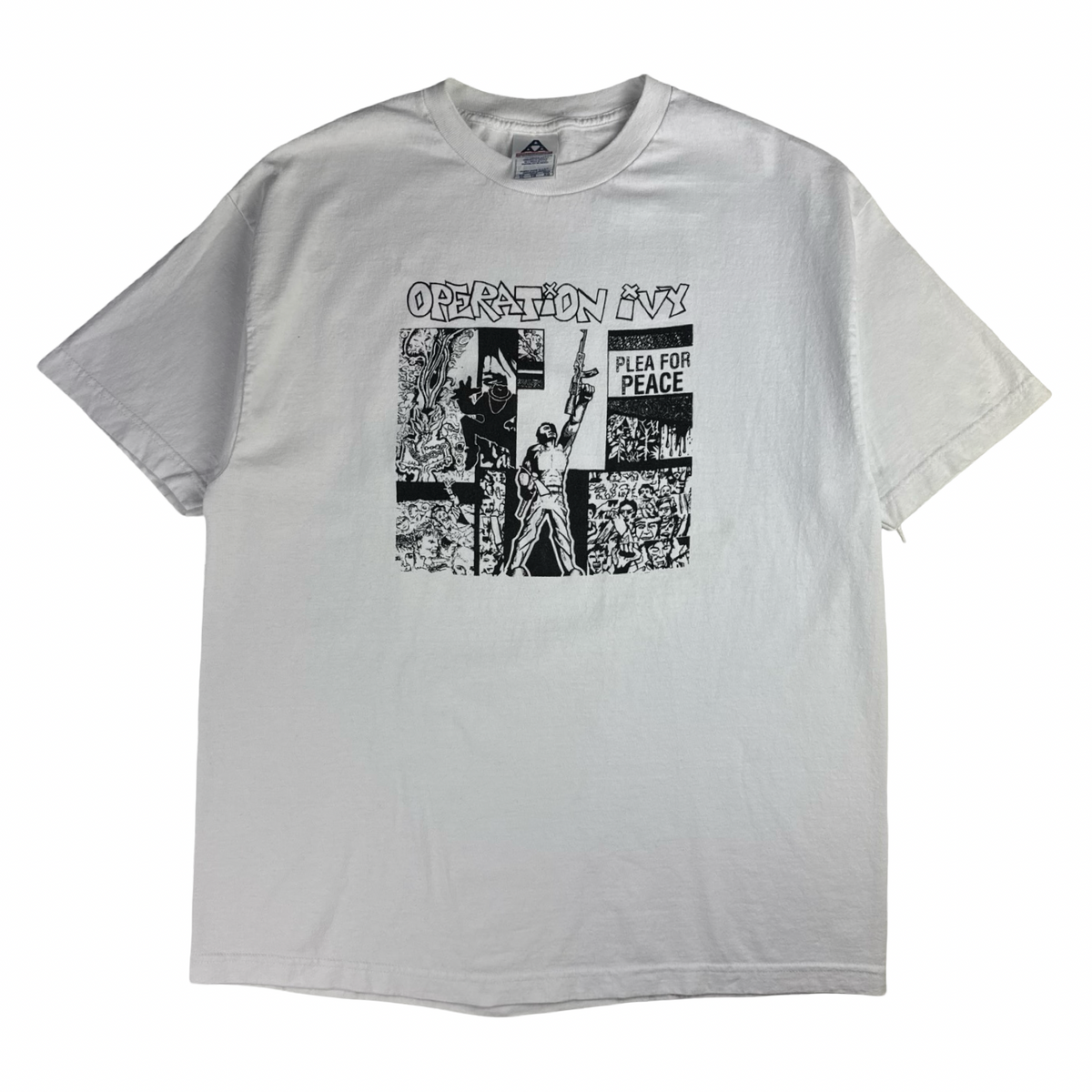 Vintage Operation Ivy Plea For Peace Band T-Shirt White