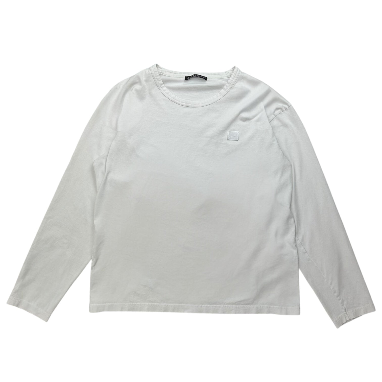 Acne Studios Nash Face L/S Tee White