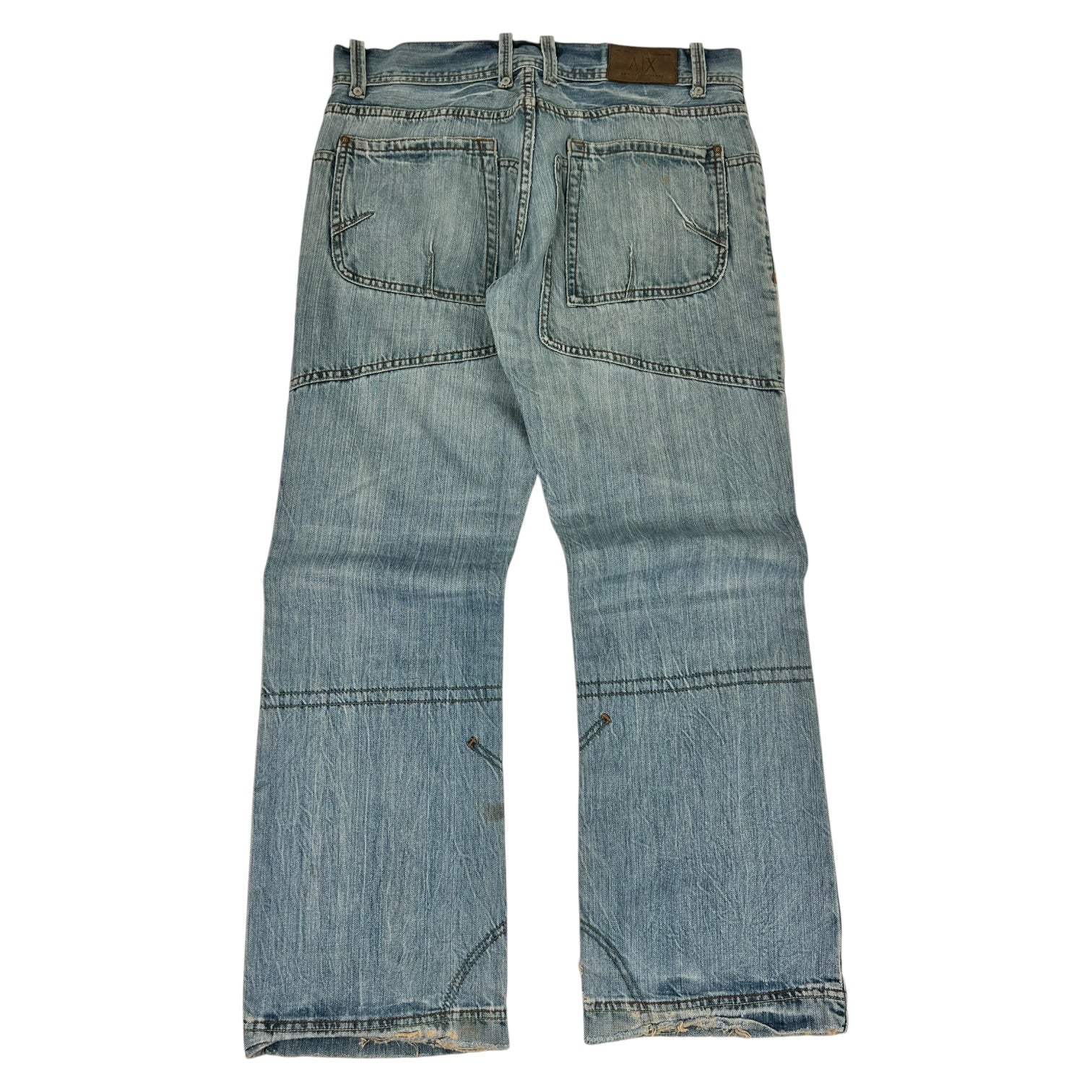 Vintage Armani Exchange Distressed Flare Jeans
