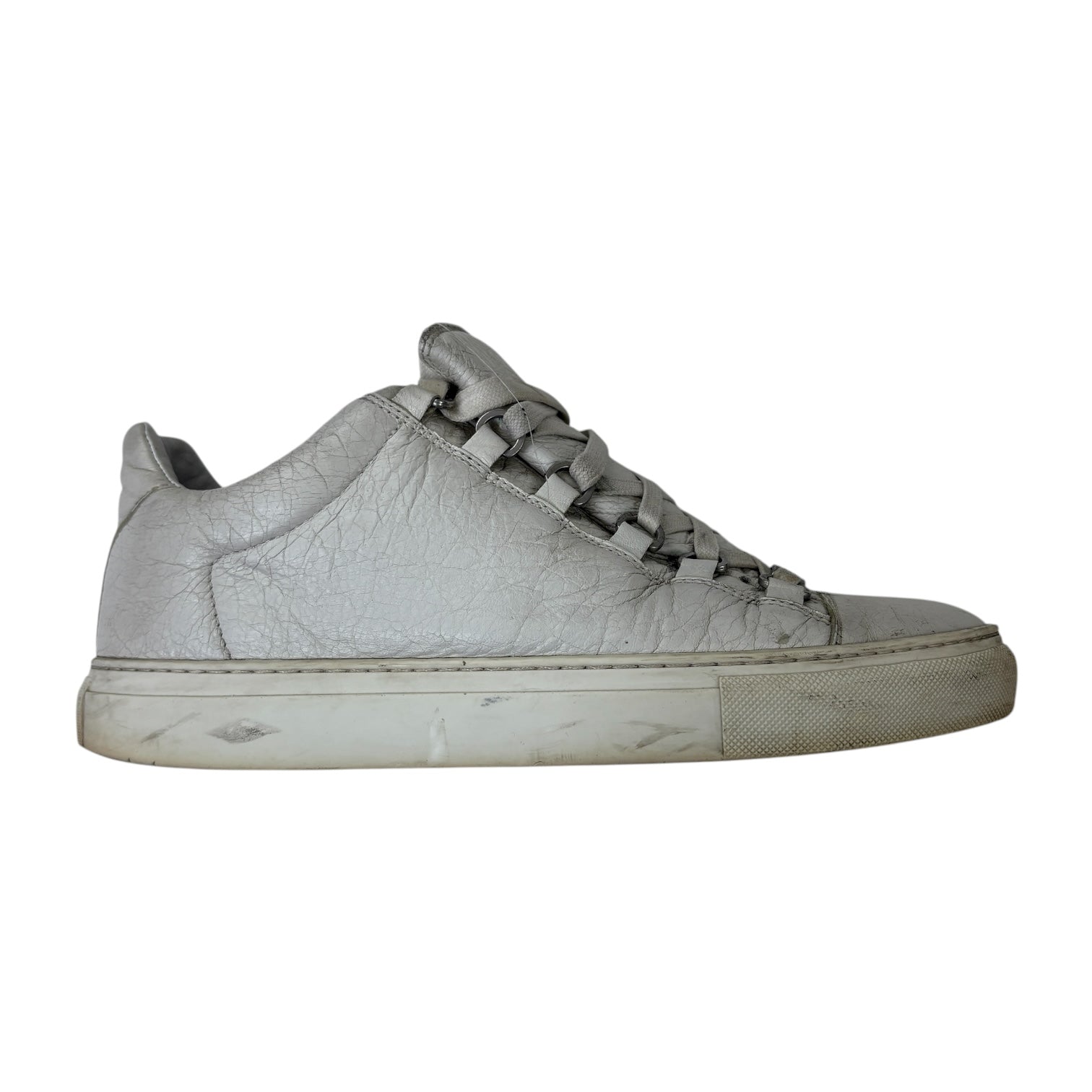 Balenciaga Arena Leather Low Top Sneaker White (Used)