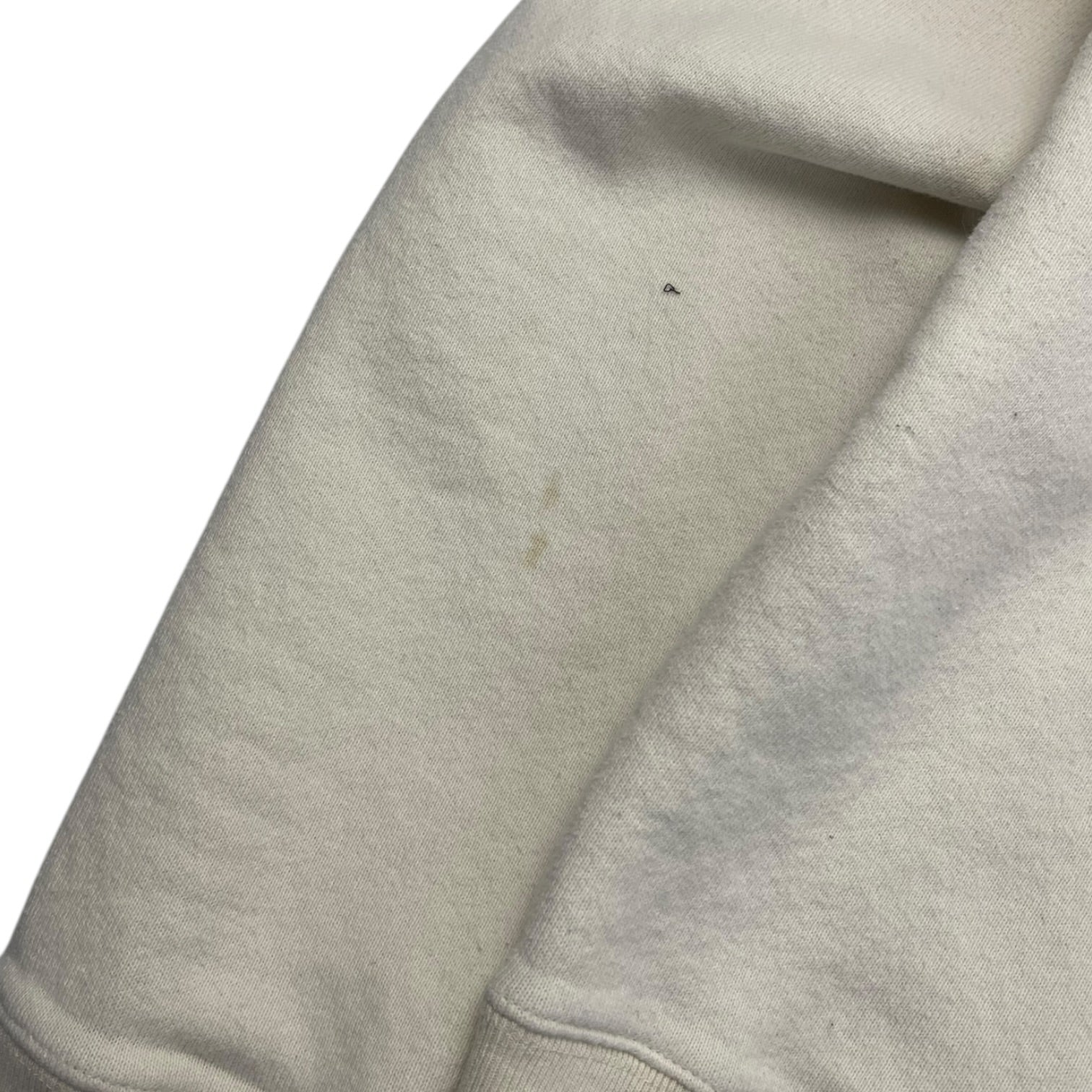 Gucci Logo Distressed Hoodie Cream