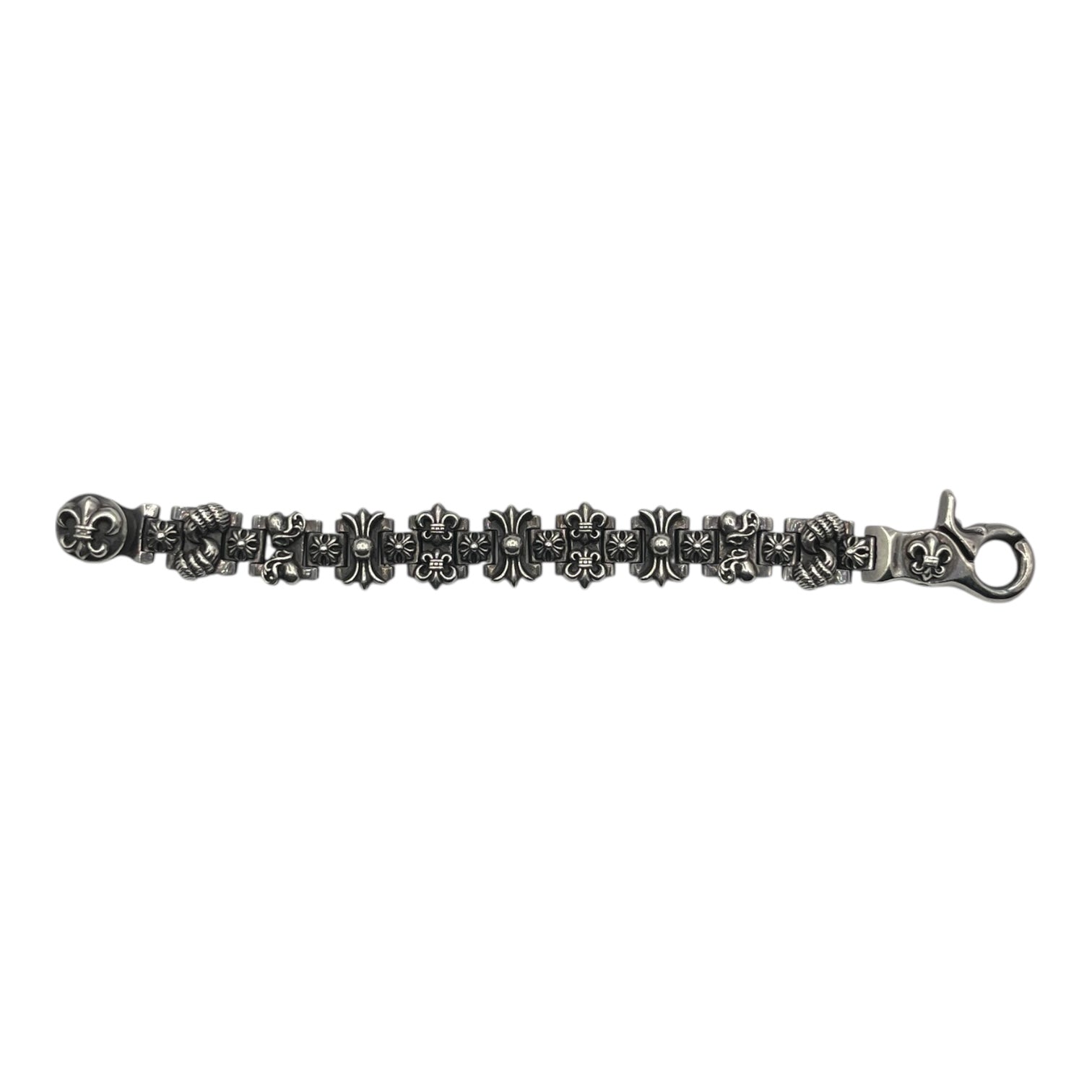 Chrome Hearts Multi-Motif H-link Fleur Clasp Bracelet