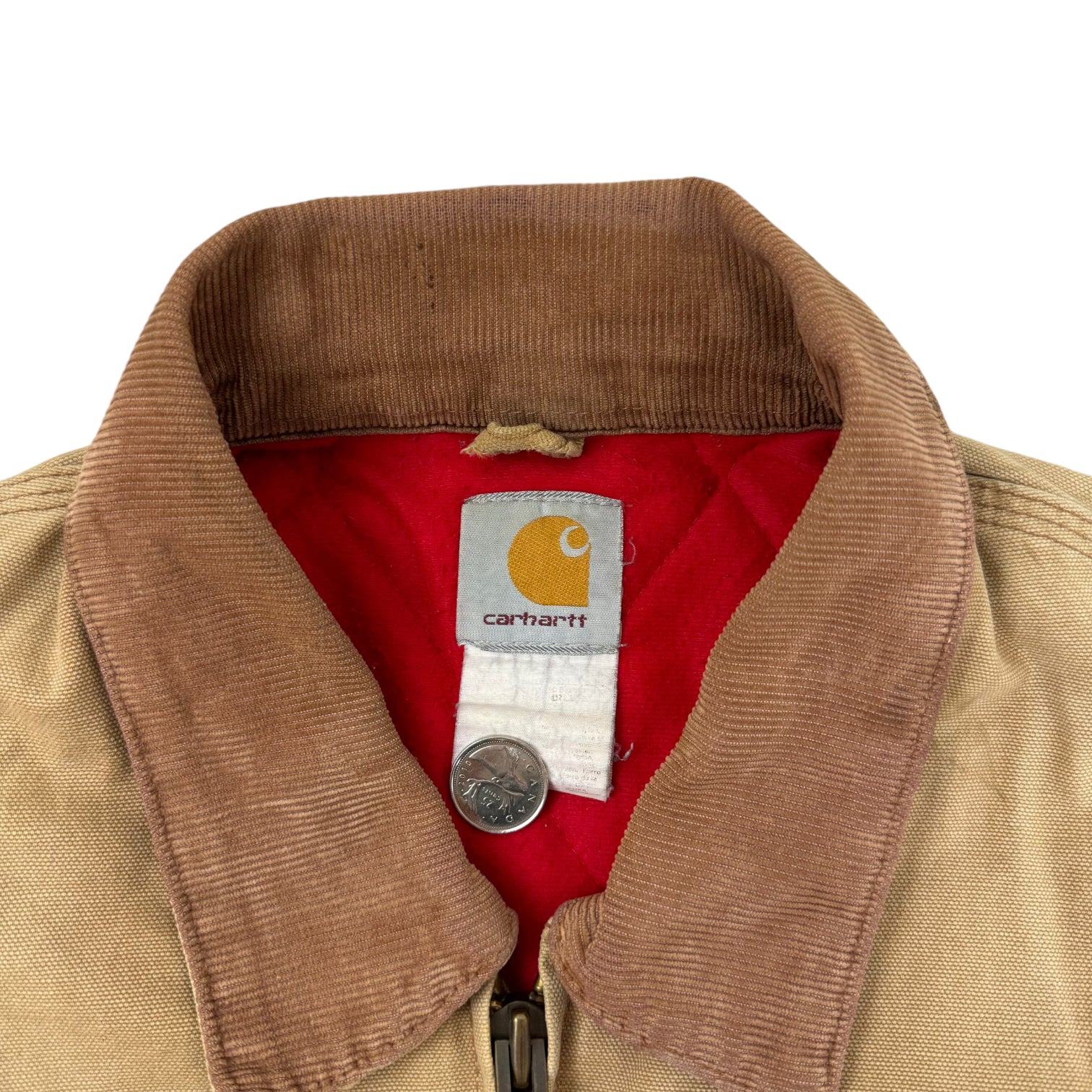 Vintage Carhartt Santa Fe Quilted Lined Jacket Tan