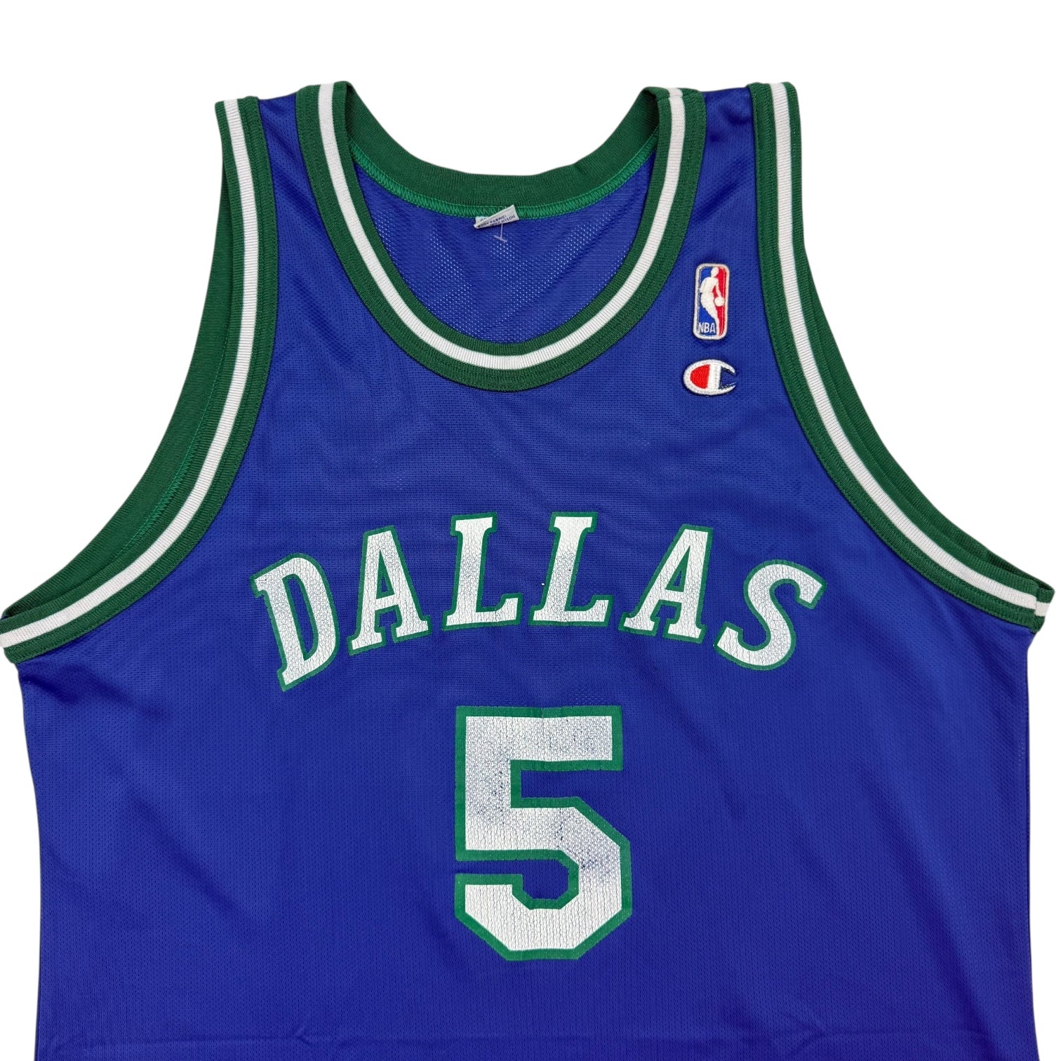Vintage Champion Dallas Mavericks Jason Kidd Home Jersey Blue/Green