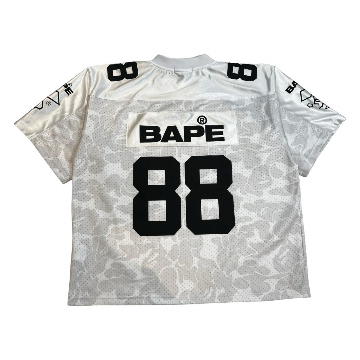 A Bathing Ape BAPE Solid Camo Multi Logo Relaxed Fit Football Jersey