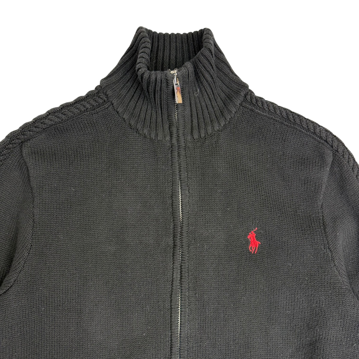 Vintage Ralph Lauren Sport Knit Quarter Zip Black