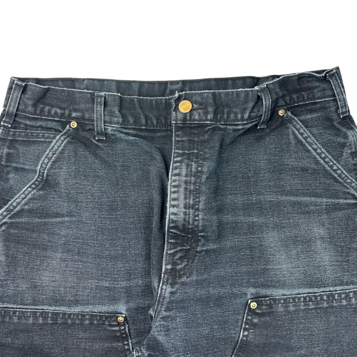 Vintage Carhartt Double Knee Carpenter Pants Washed Black