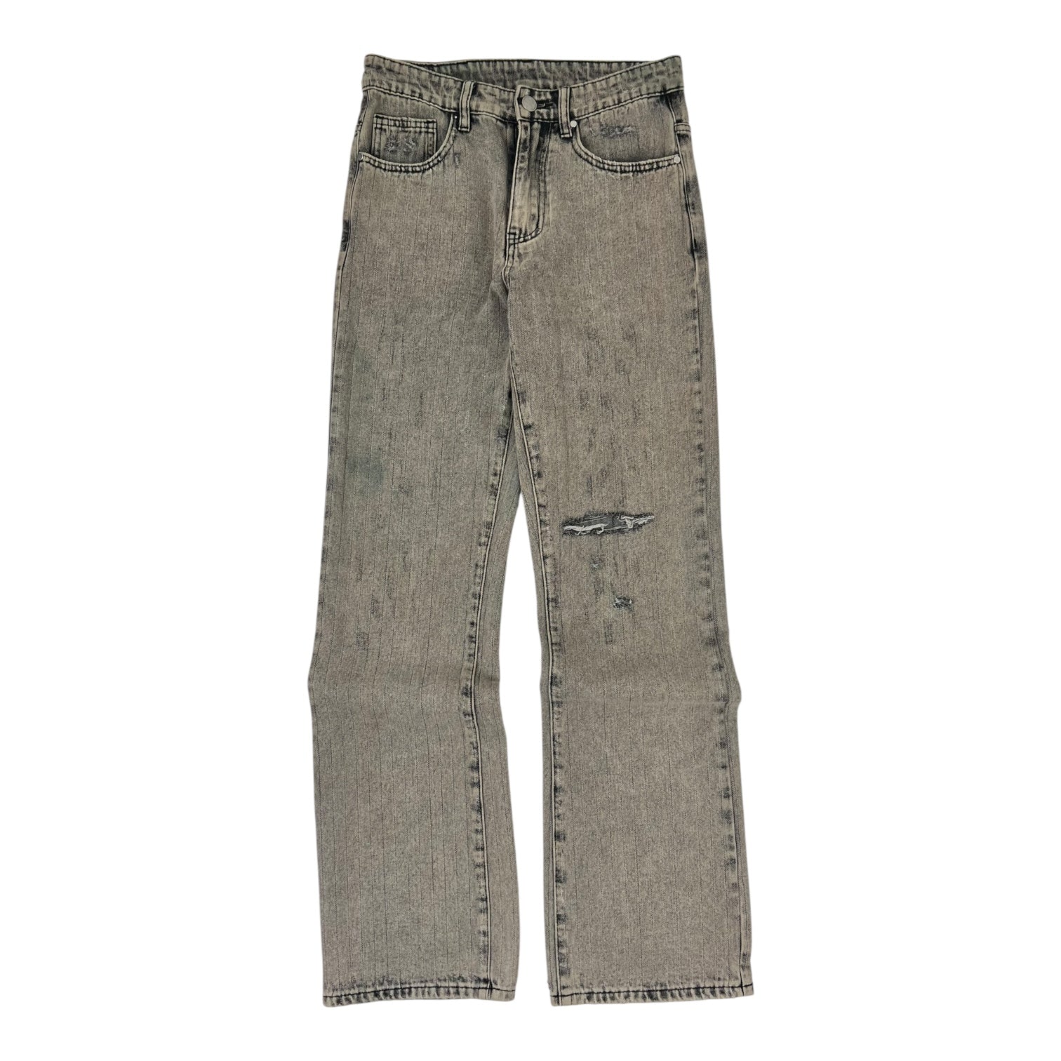 Basketcase Gallery LAX Flared Denim Pants Grey