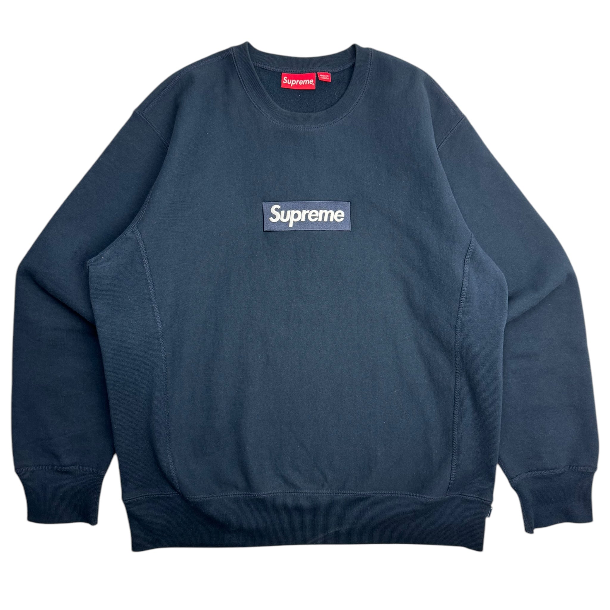 Supreme Box Logo Crewneck (FW18) Navy