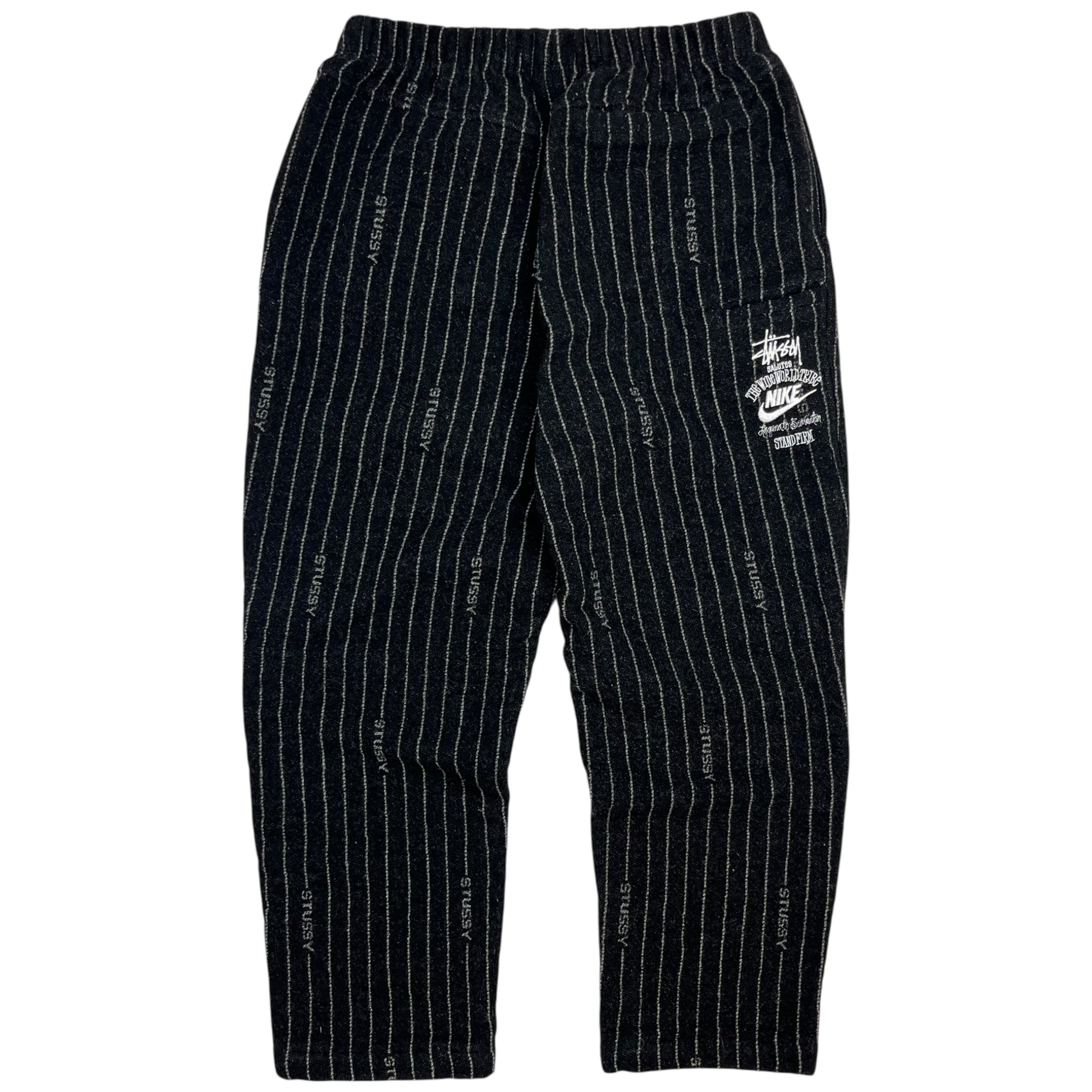 Stussy Nike Pinstriped Wool Sweatpants Black