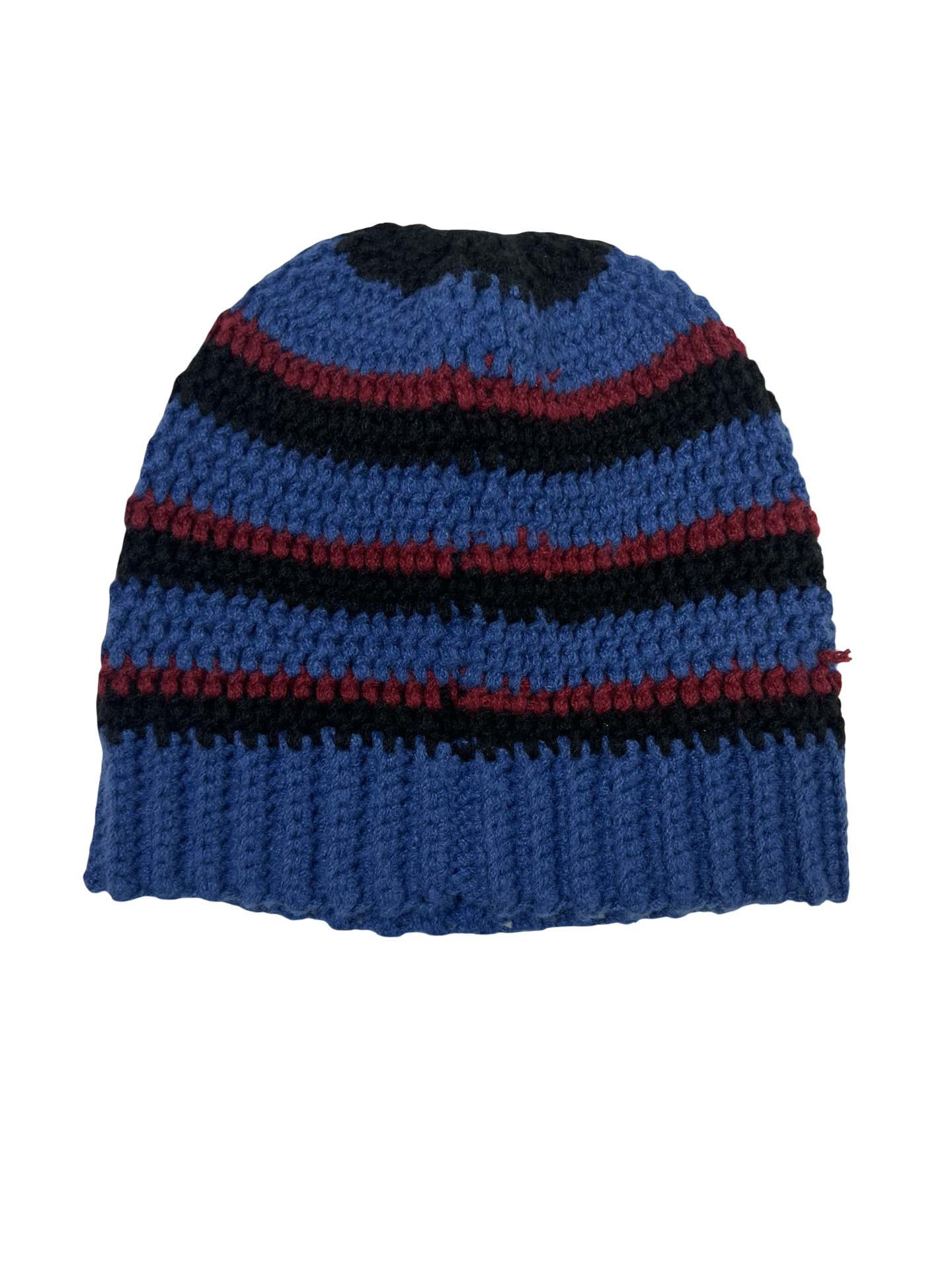 Stussy Stripe Knit Skullcap Blue