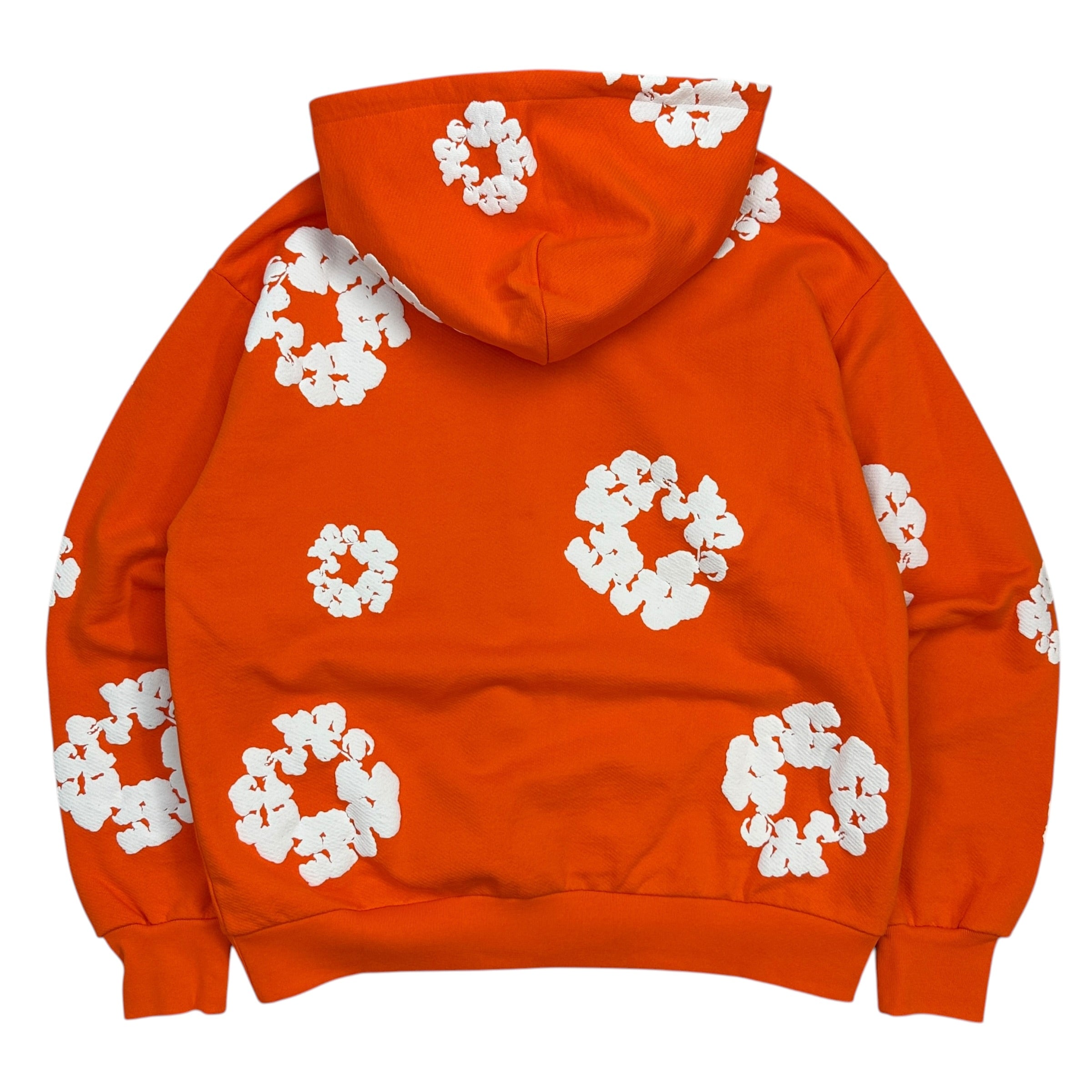 Denim Tears Cotton Wreath Zip Up Hoodie Orange