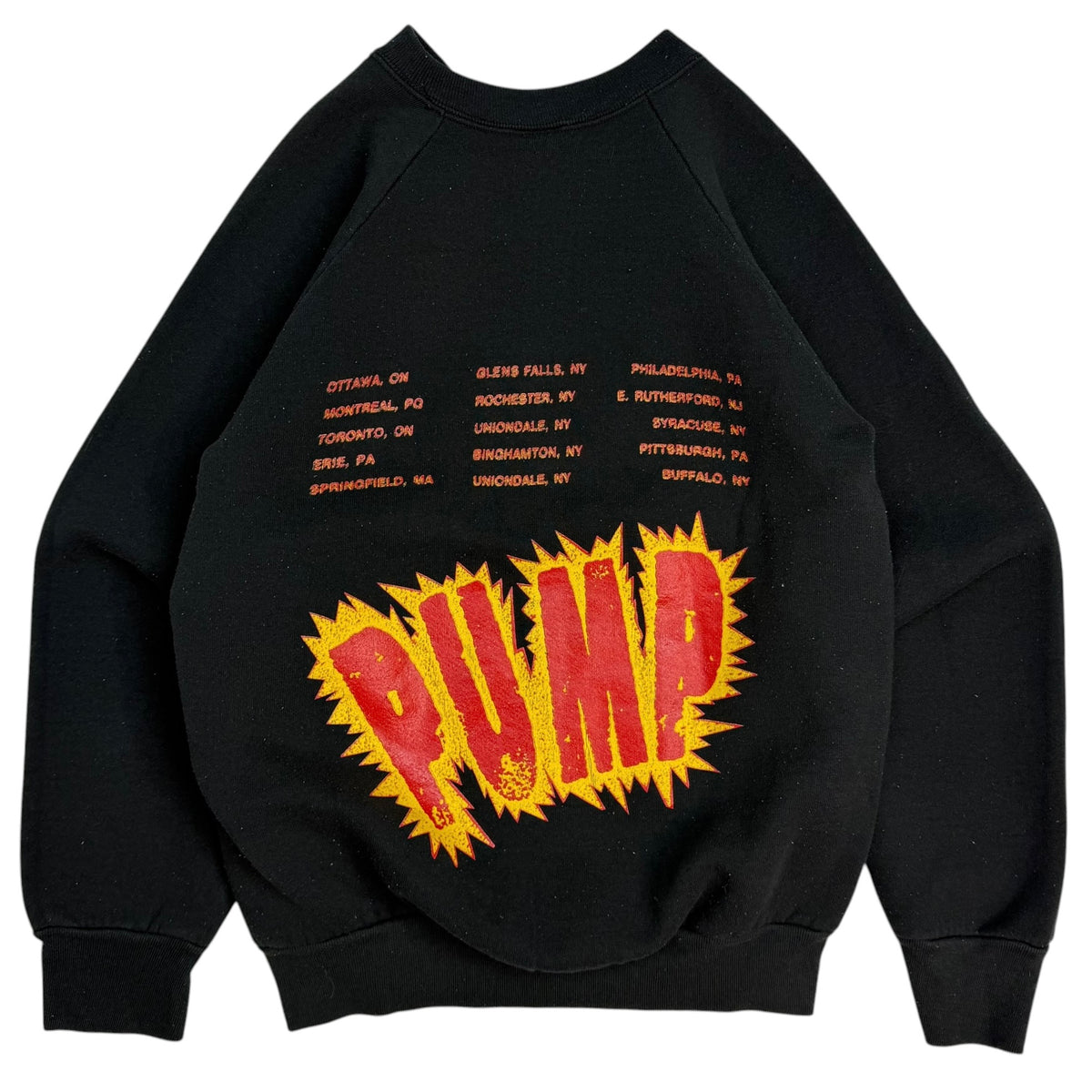 1989 Aerosmith Aero Force One Pump Tour Crewneck Black