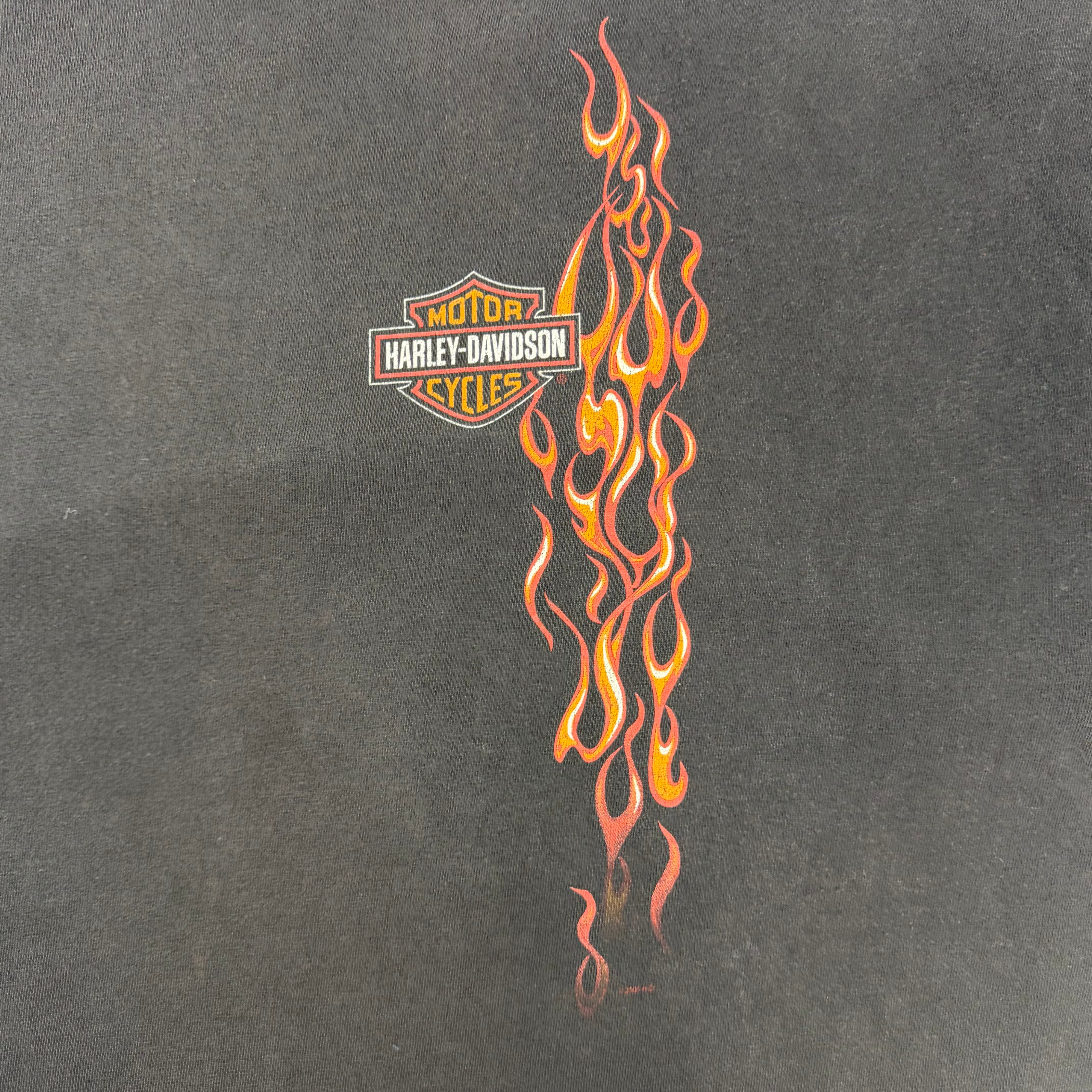 2008 Harley Davidson Maui Flame Tee Black