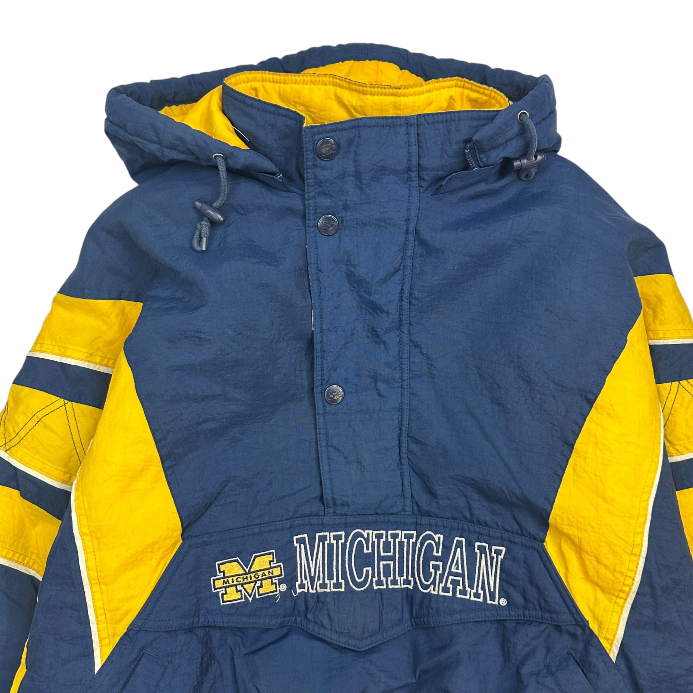 Vintage Starter Michigan Anorak Jacket Blue/Yellow