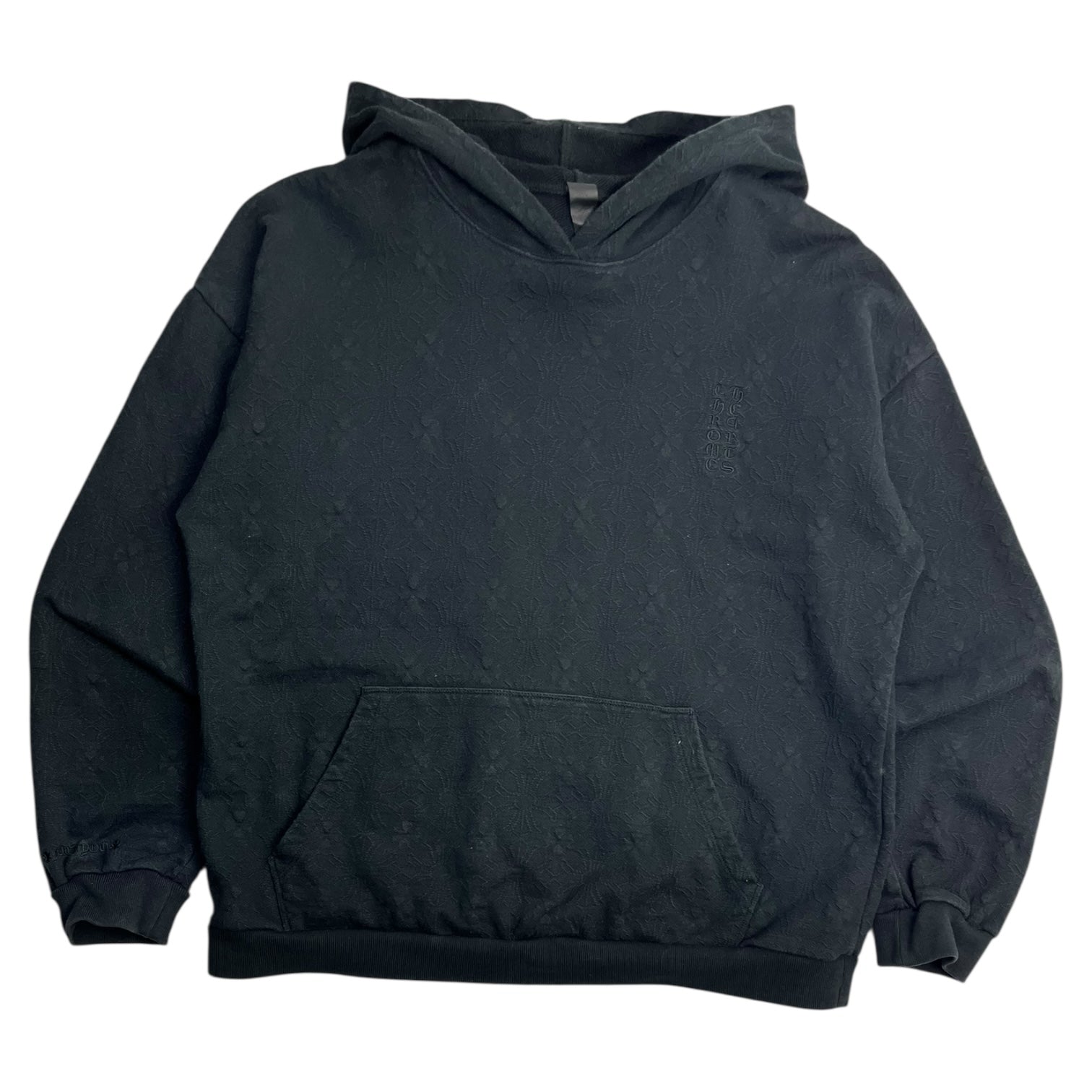 Chrome Hearts Monogram Textured Hoodie Black