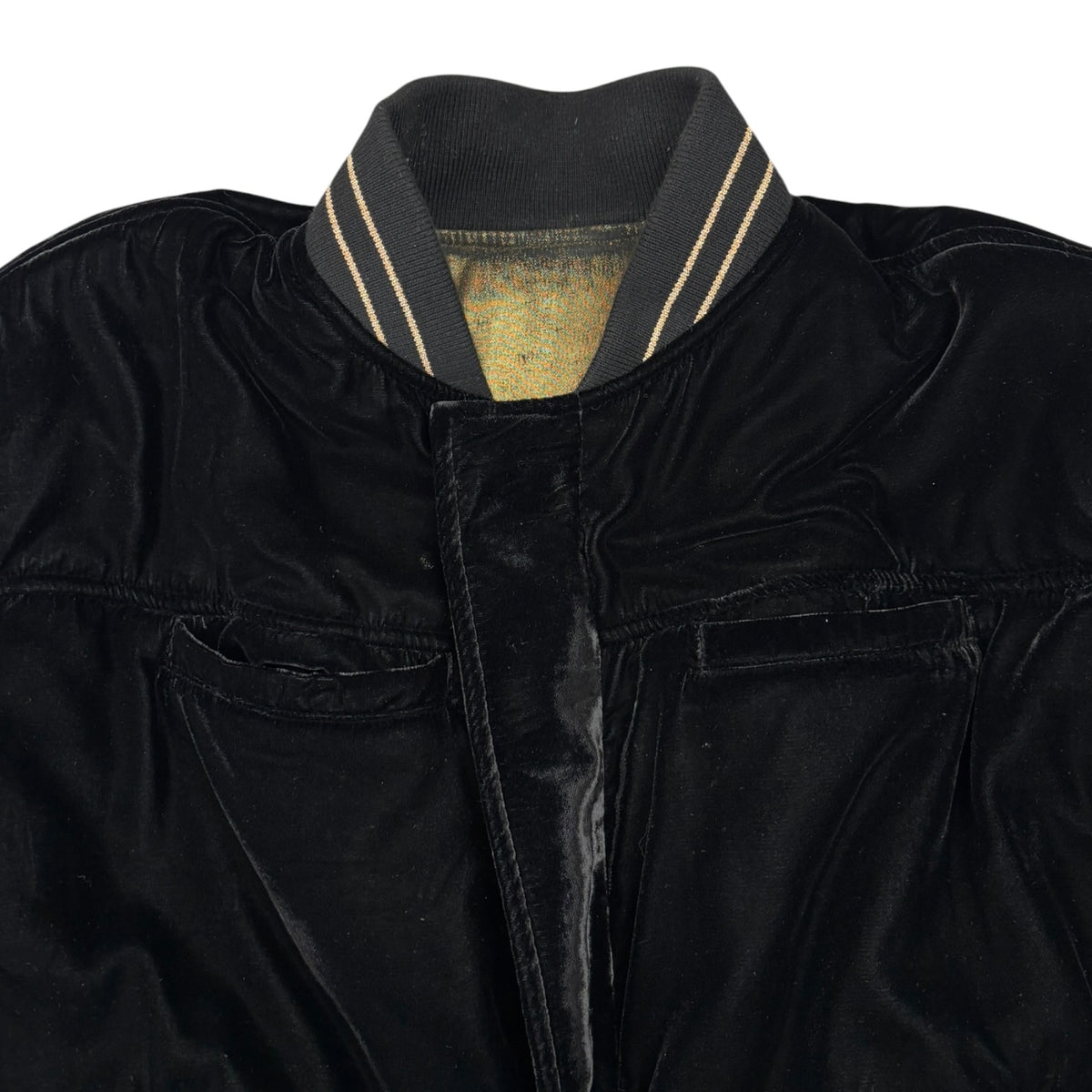 Heider Ackermann FW16 Crushed Velvet Bomber Jacket Black