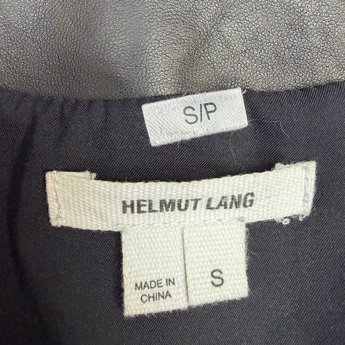 (W) Helmut Lang Asymmetrical Zip Leather Jacket Black