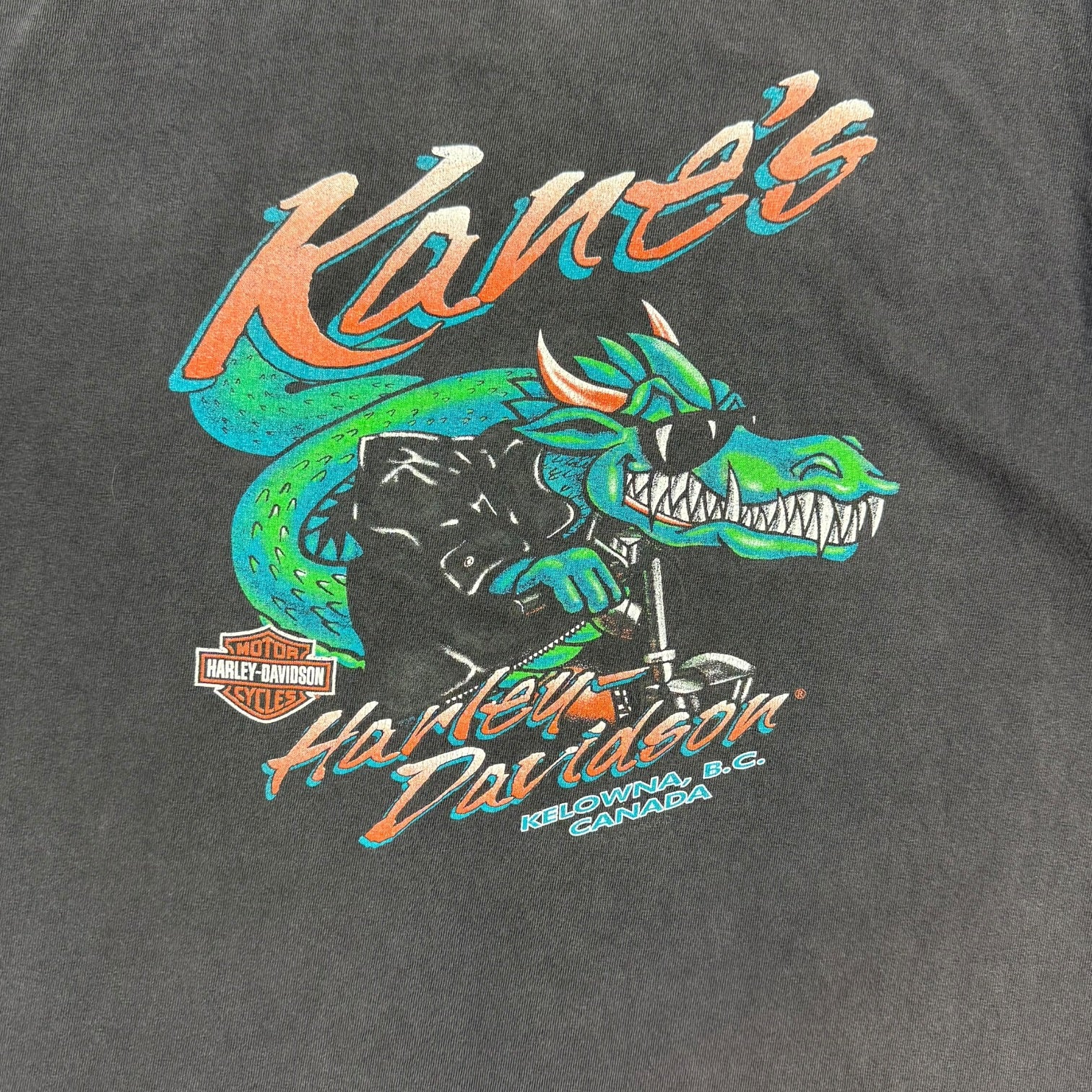Vintage Harley Davidson Of Kelowna Tee Black