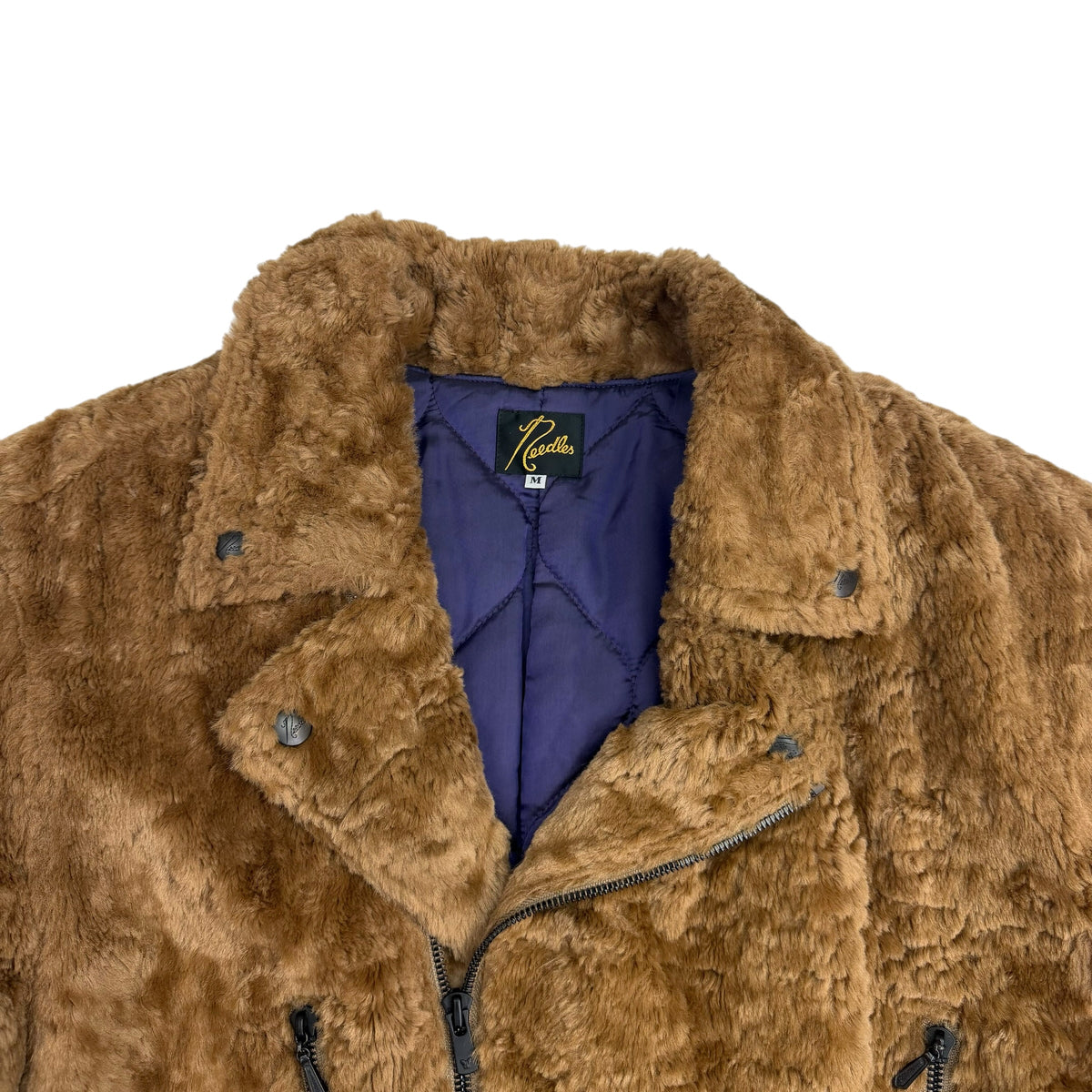 Needles Double Riders Faux Fur Jacket Brown