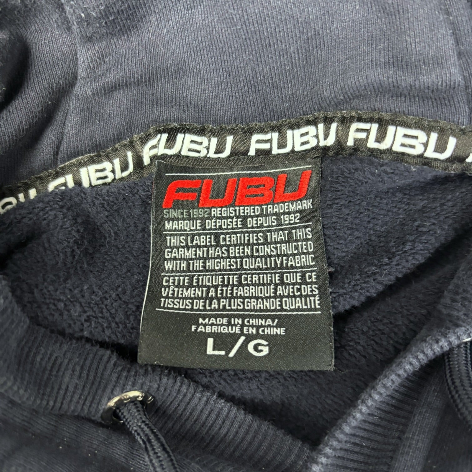 Vintage Y2K Fubu Pullover Hoodie Navy