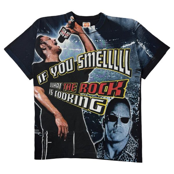 2000 WWF What The Rock Is Cooking Mega Print T-Shirt