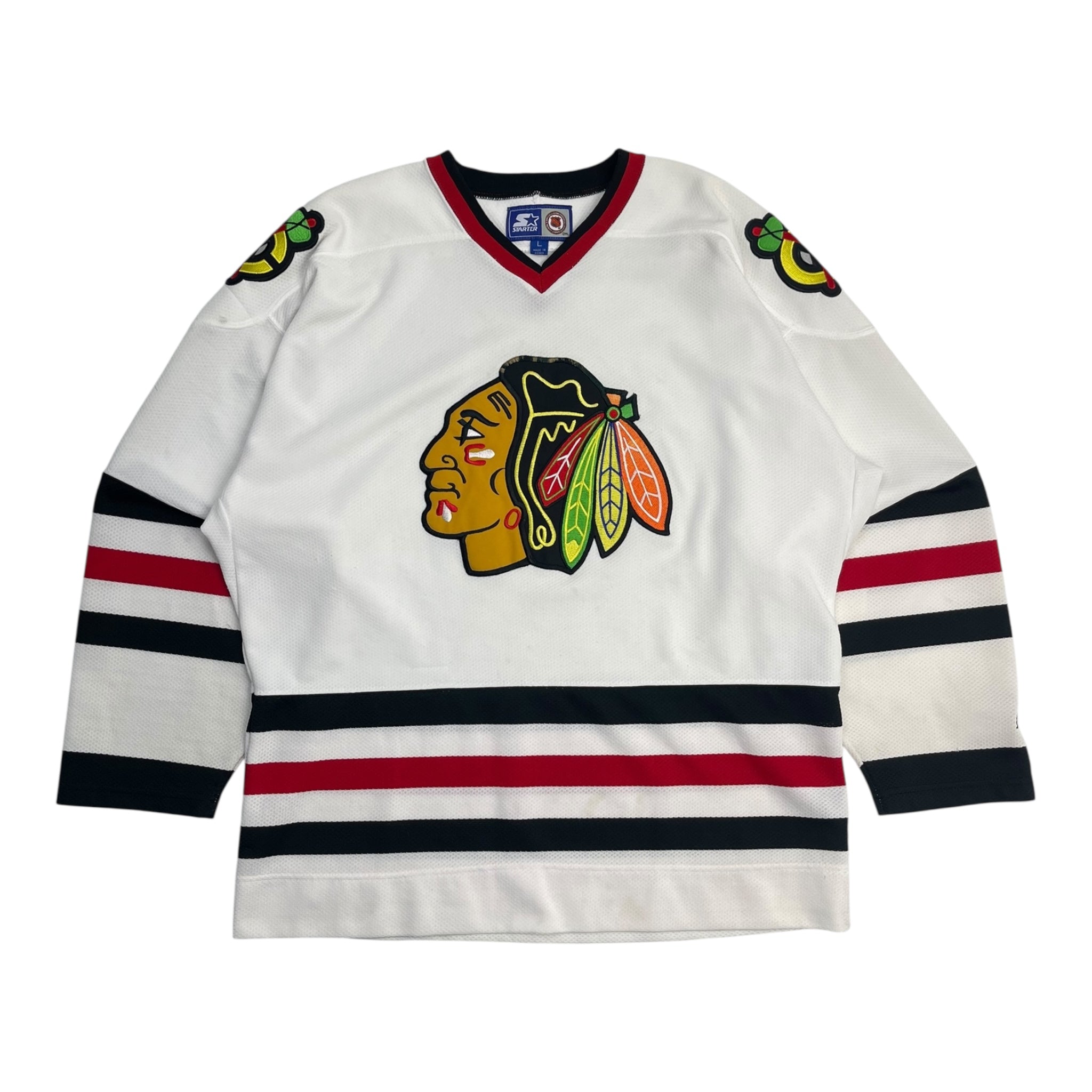 Vintage Chicago Blackhawks Starter Away Jersey White