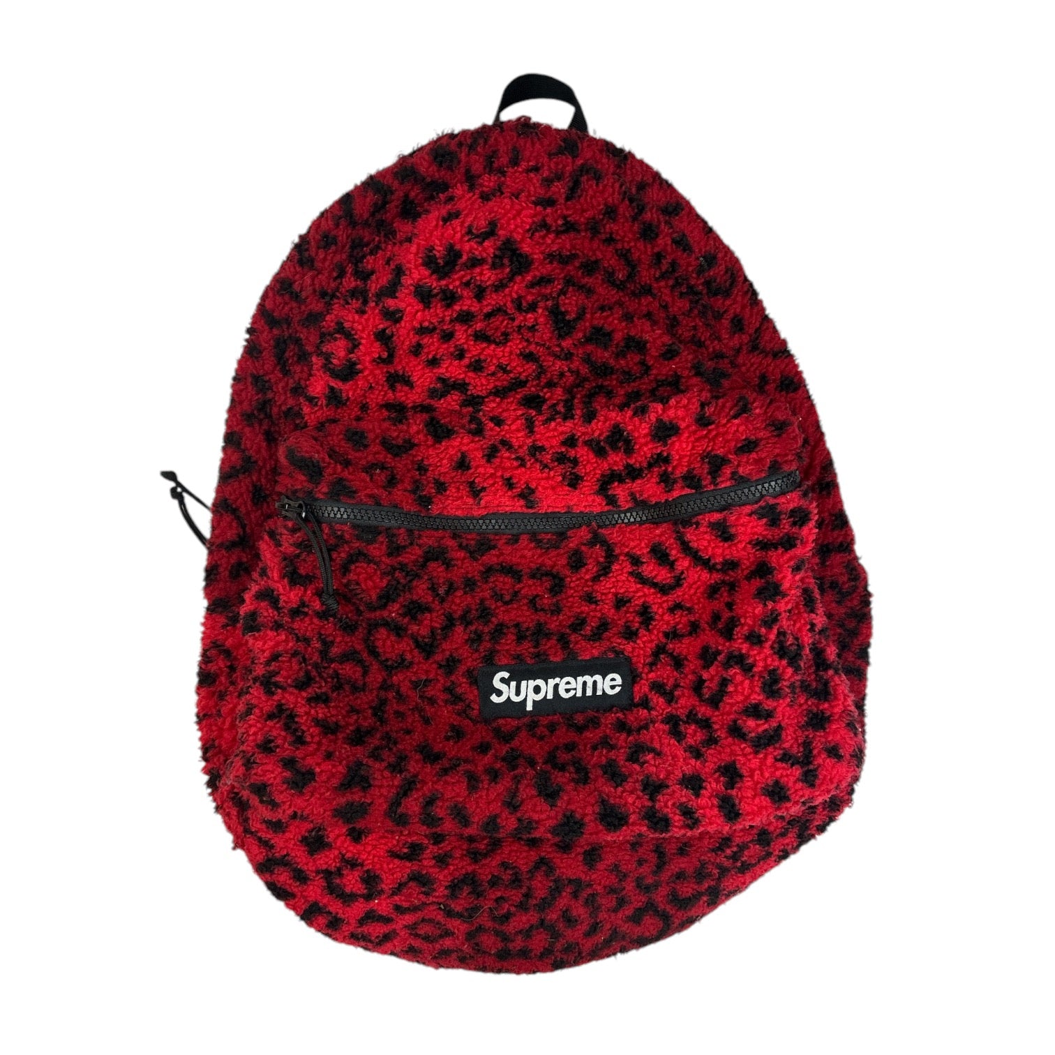 Supreme Leopard Fleece Backpack Red