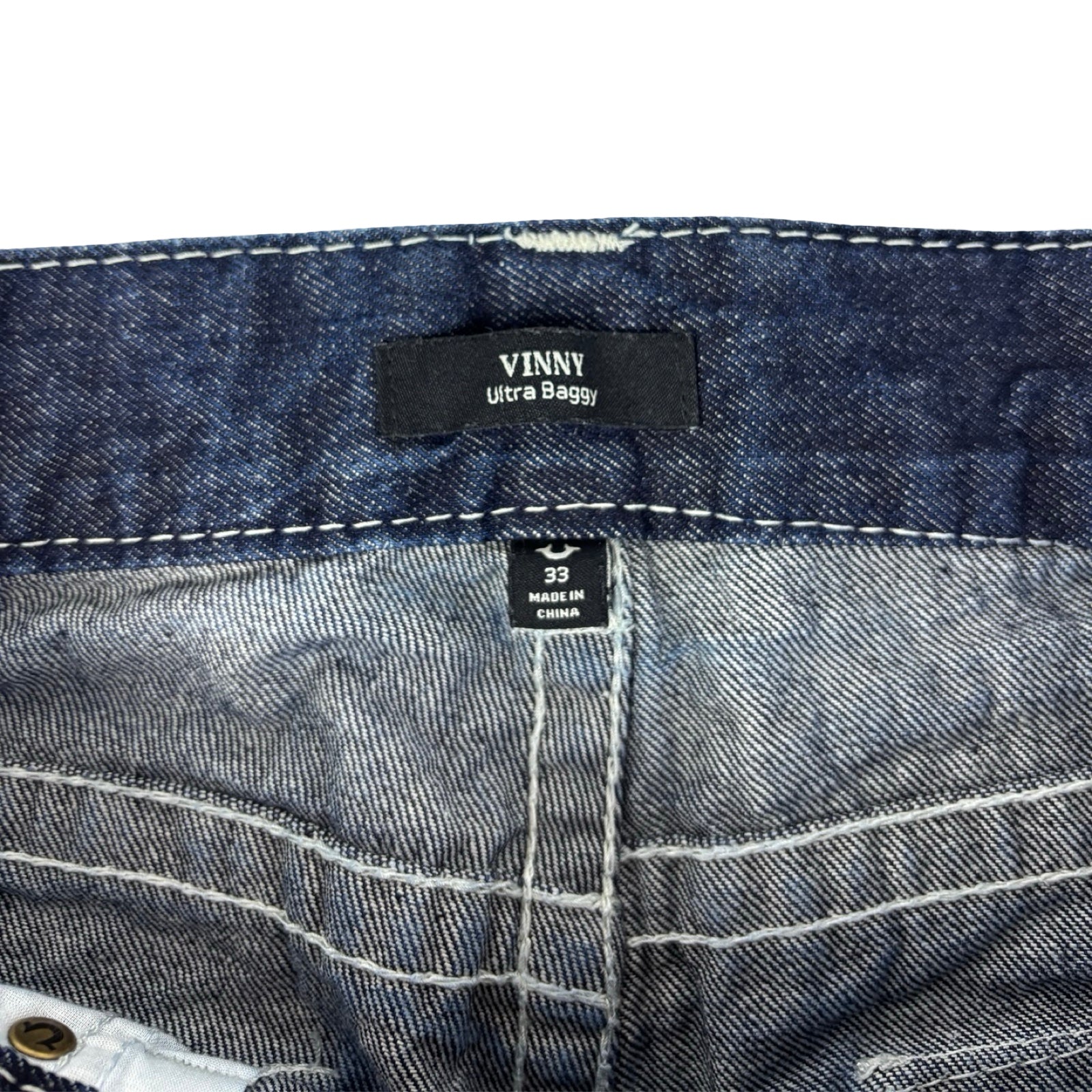 True Religion Vinny Ultra Baggy Denim Embroidered Bottoms