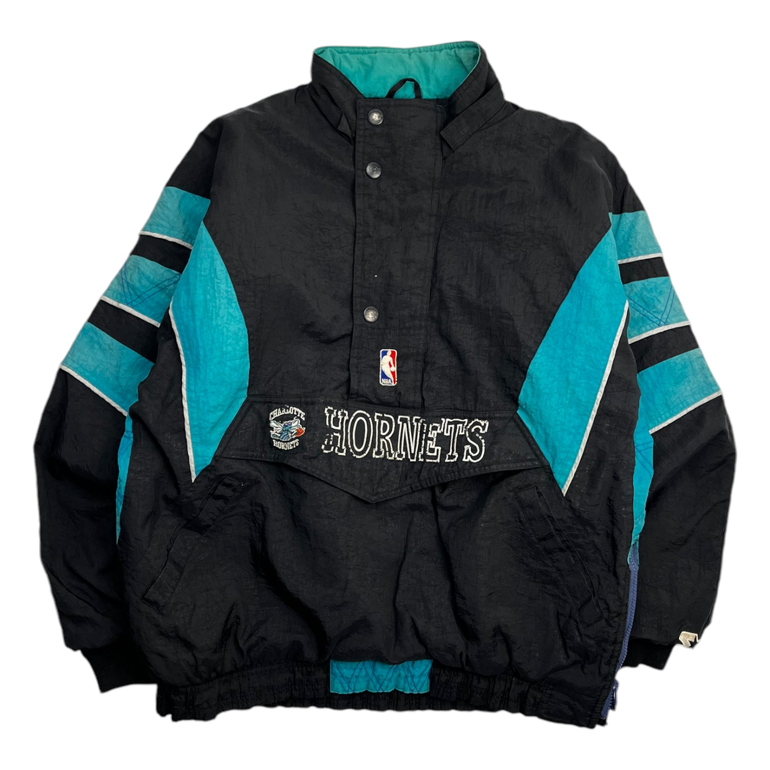 Vintage Charlotte Hornets Quarter Zip Starter Jacket