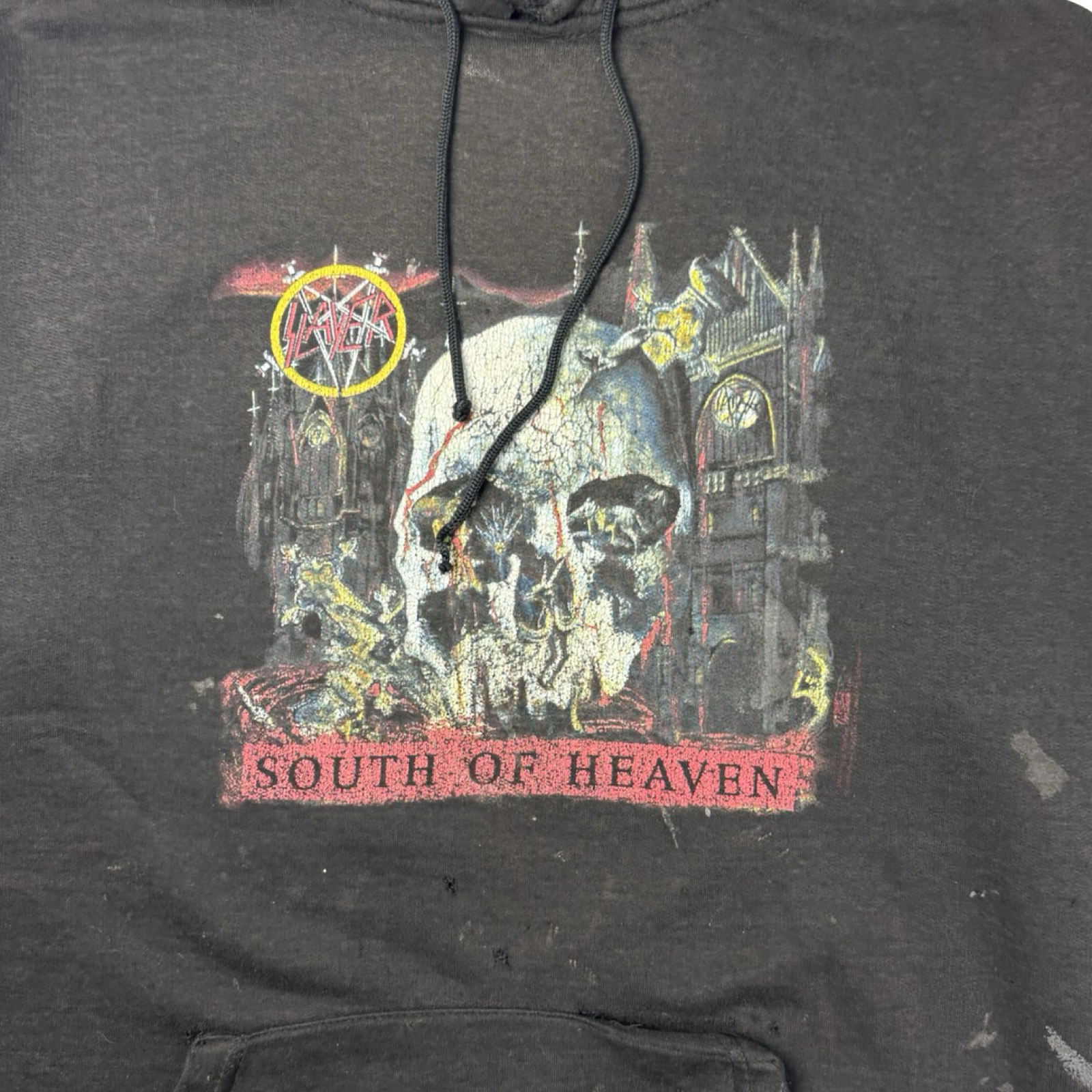 Vintage Y2K Slayer South of Heaven Graphic Hoodie Black