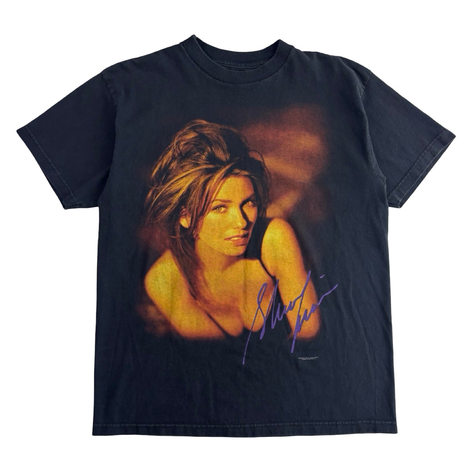 1998 Shania Twain Portrait T-Shirt Black