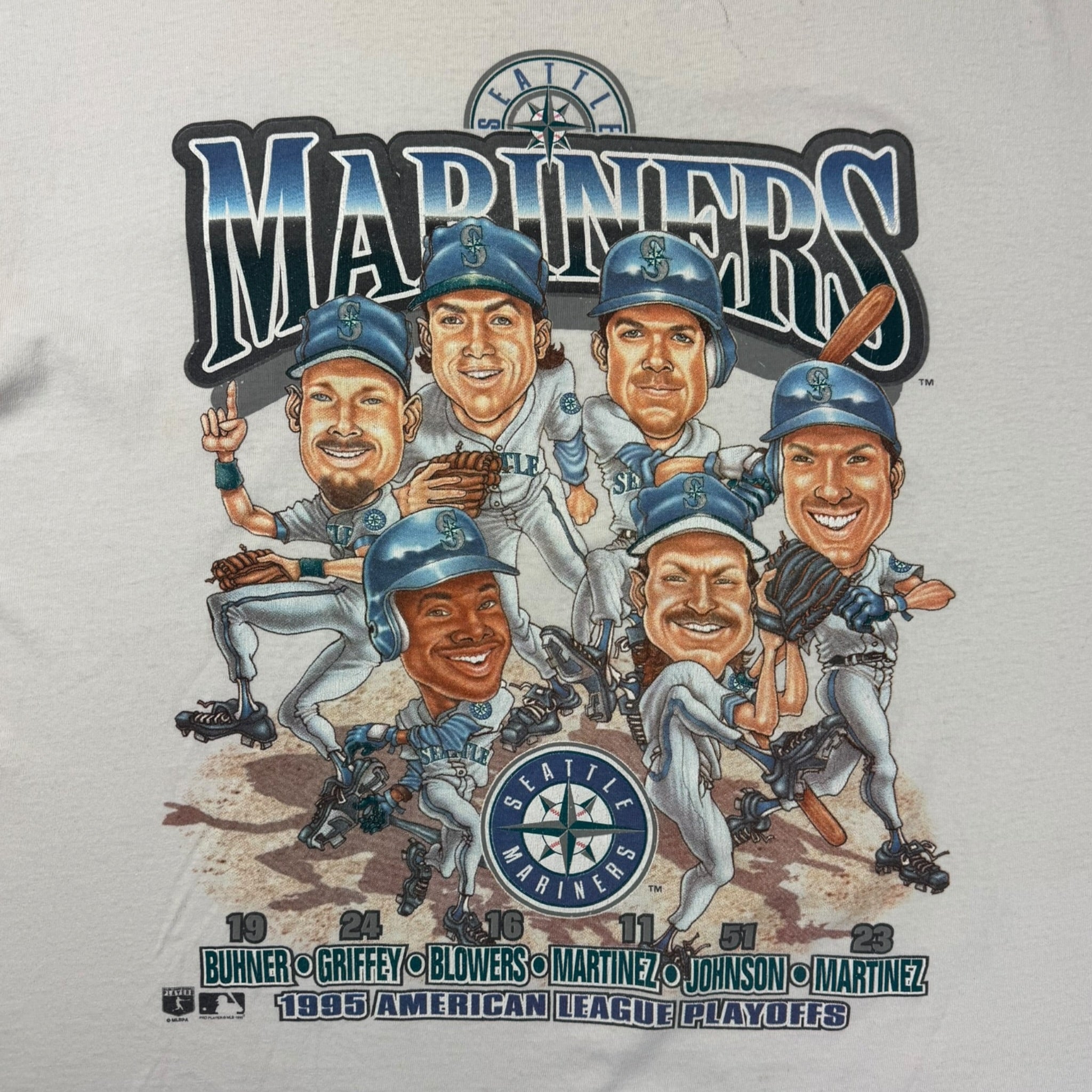 1993 Seattle Mariners Cartoon T-Shirt